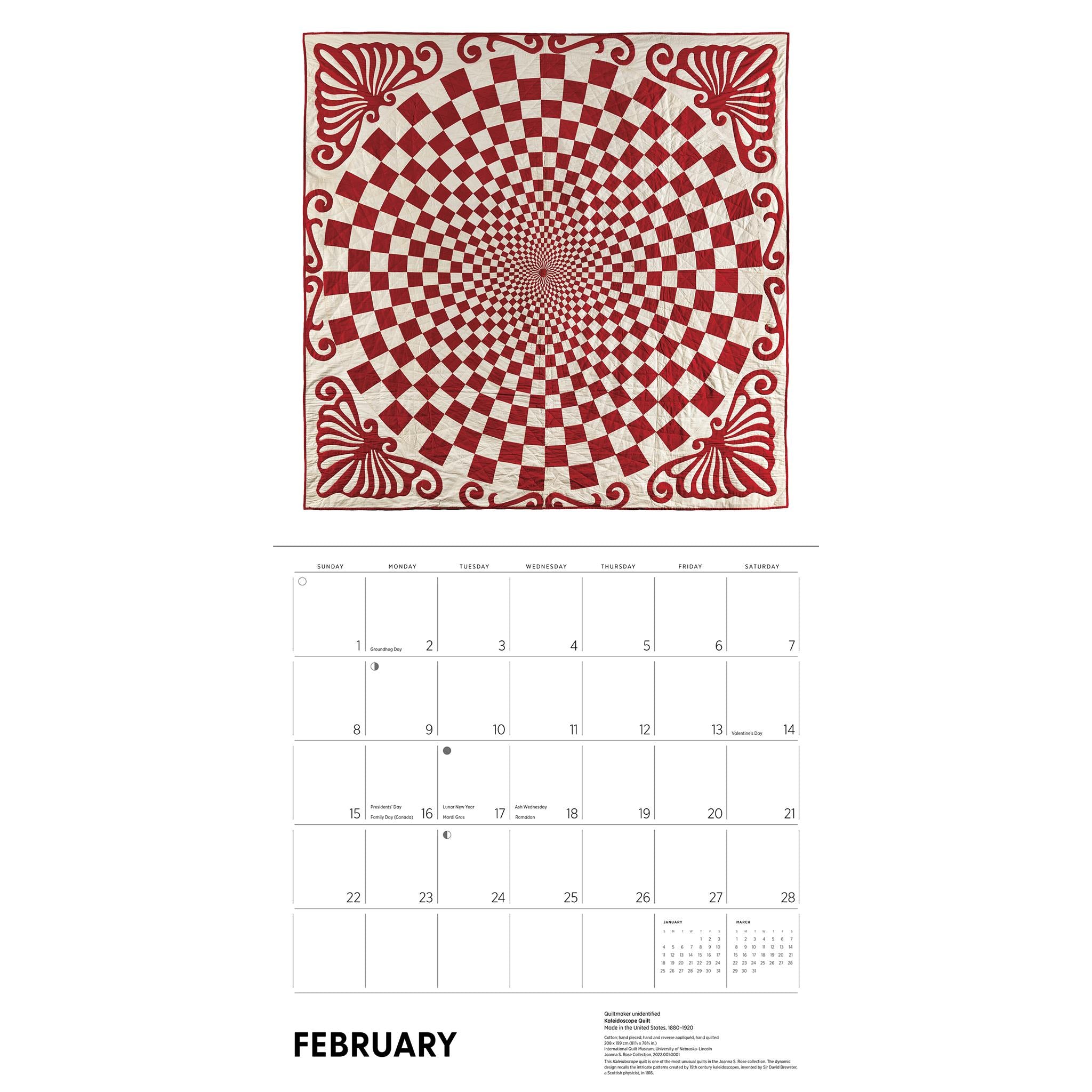Antique Quilts 2026 Wall Calendar - Online Only