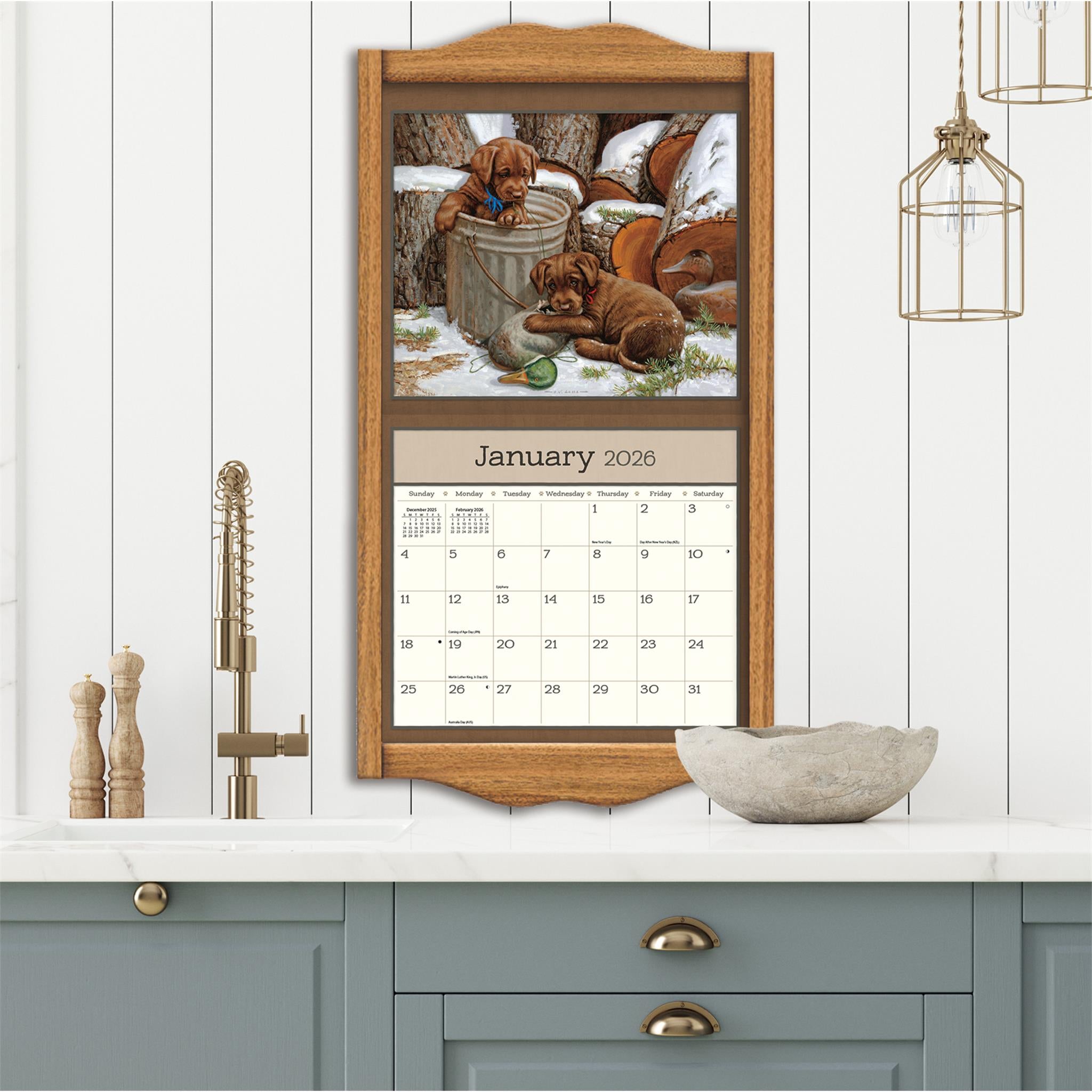 Calendrier mural Chiots 2026 - Disponible uniquement en ligne