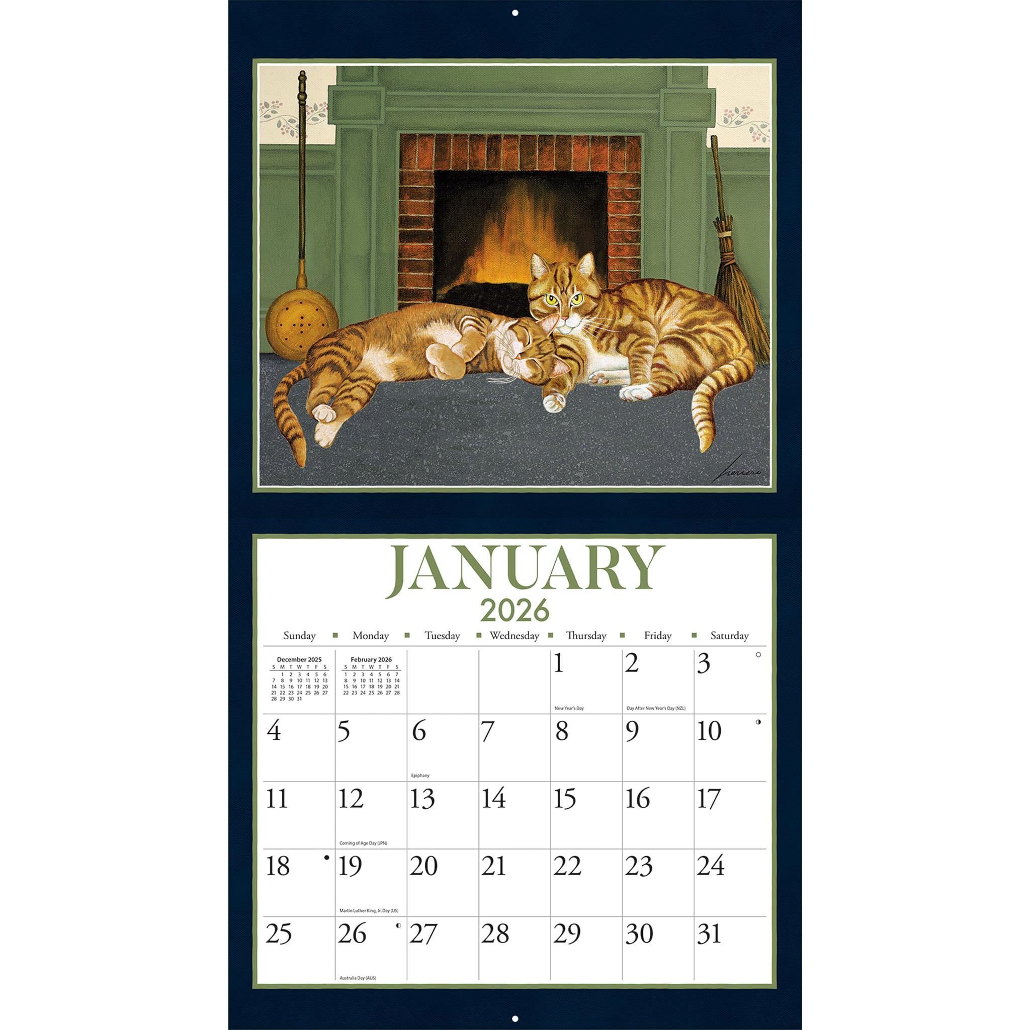 Calendrier mural American Cat 2026 Édition Spéciale Deluxe avec impression