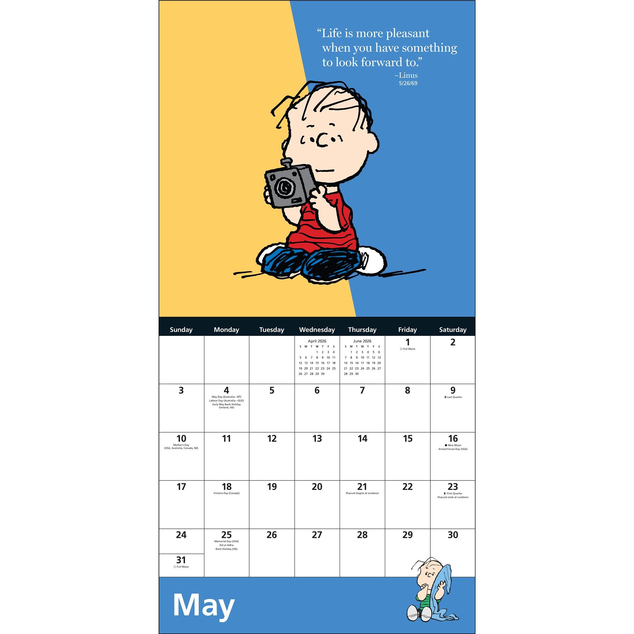 Calendrier mural Peanuts® 2026