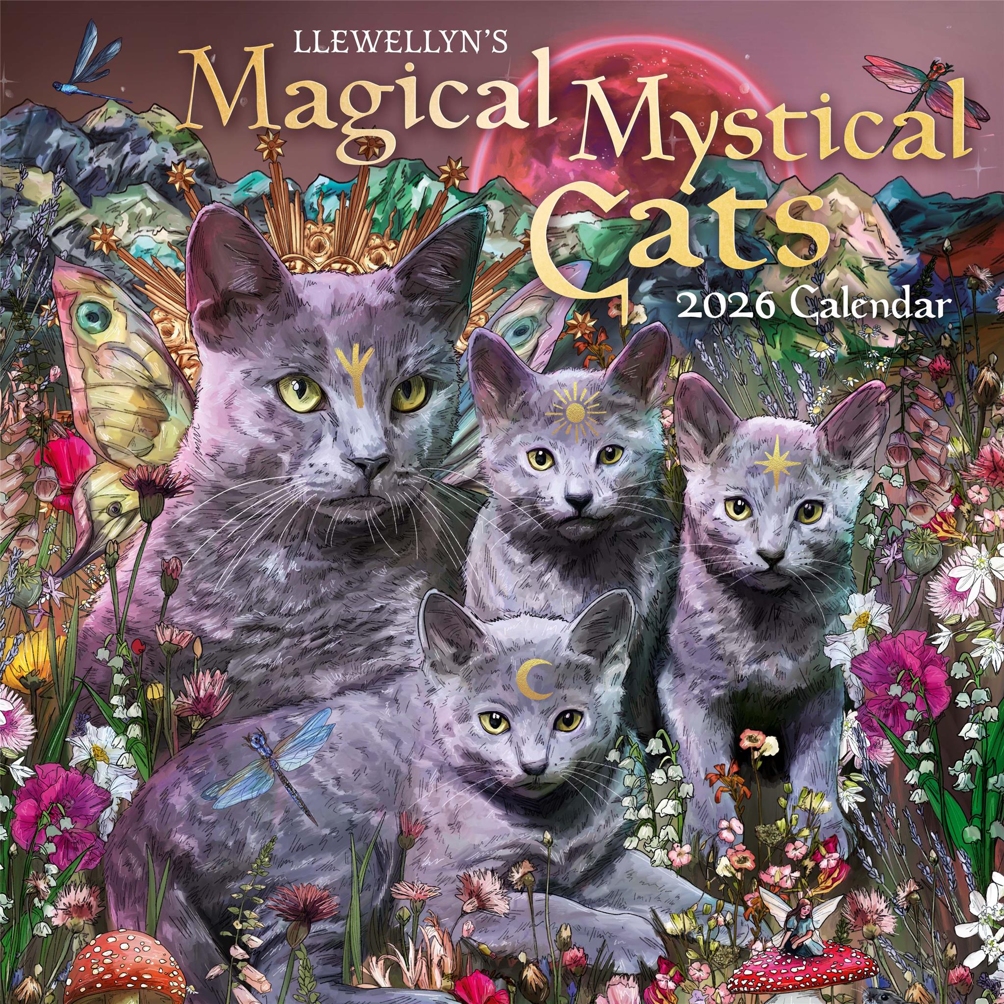 Calendrier mural Chats magiques et mystiques 2026