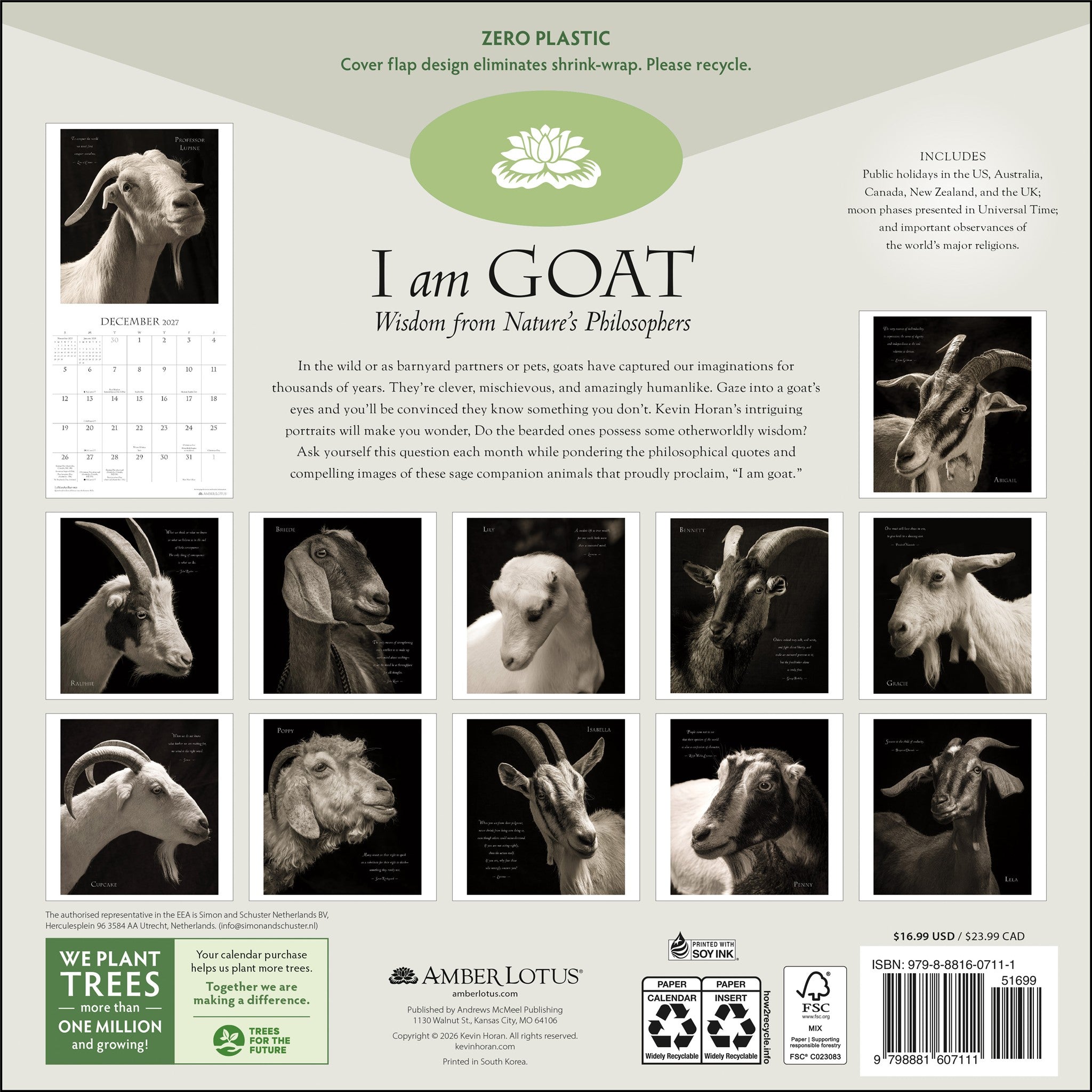 Calendrier mural I Am Goat 2027