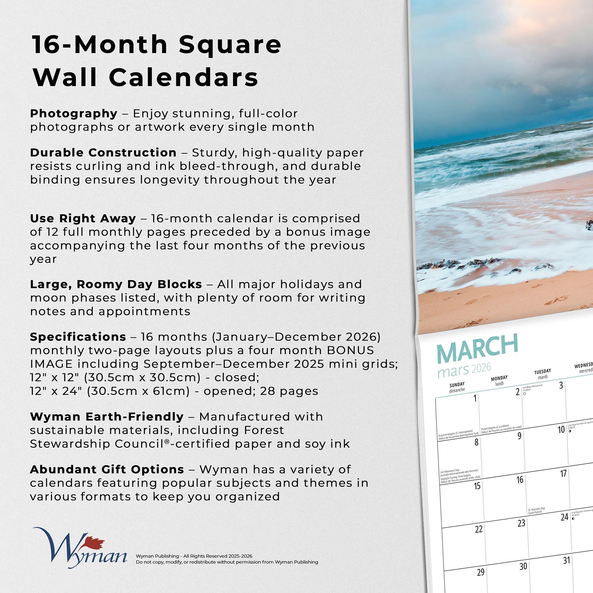 Canadian Geographic Wicked Weather 2026 Wall Calendar