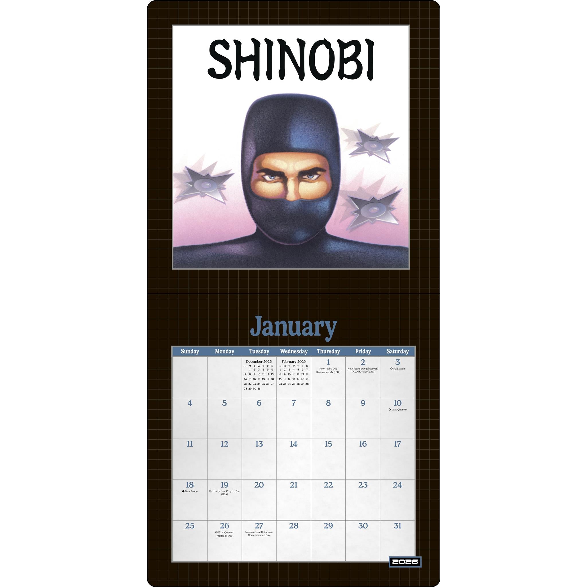 Shinobi 2026 Wall Calendar - Online Only