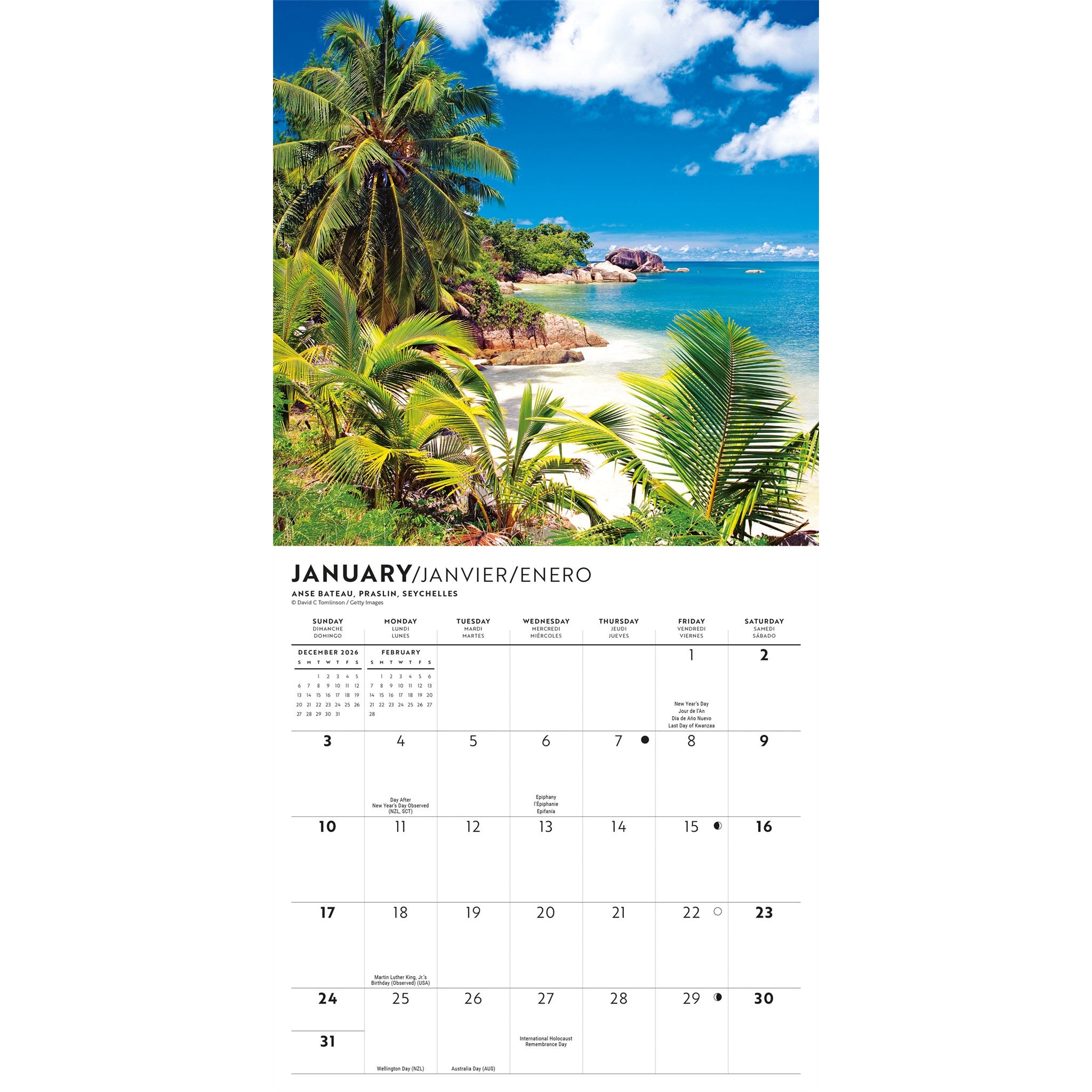 Mini-calendrier Île paradisiaque 2027