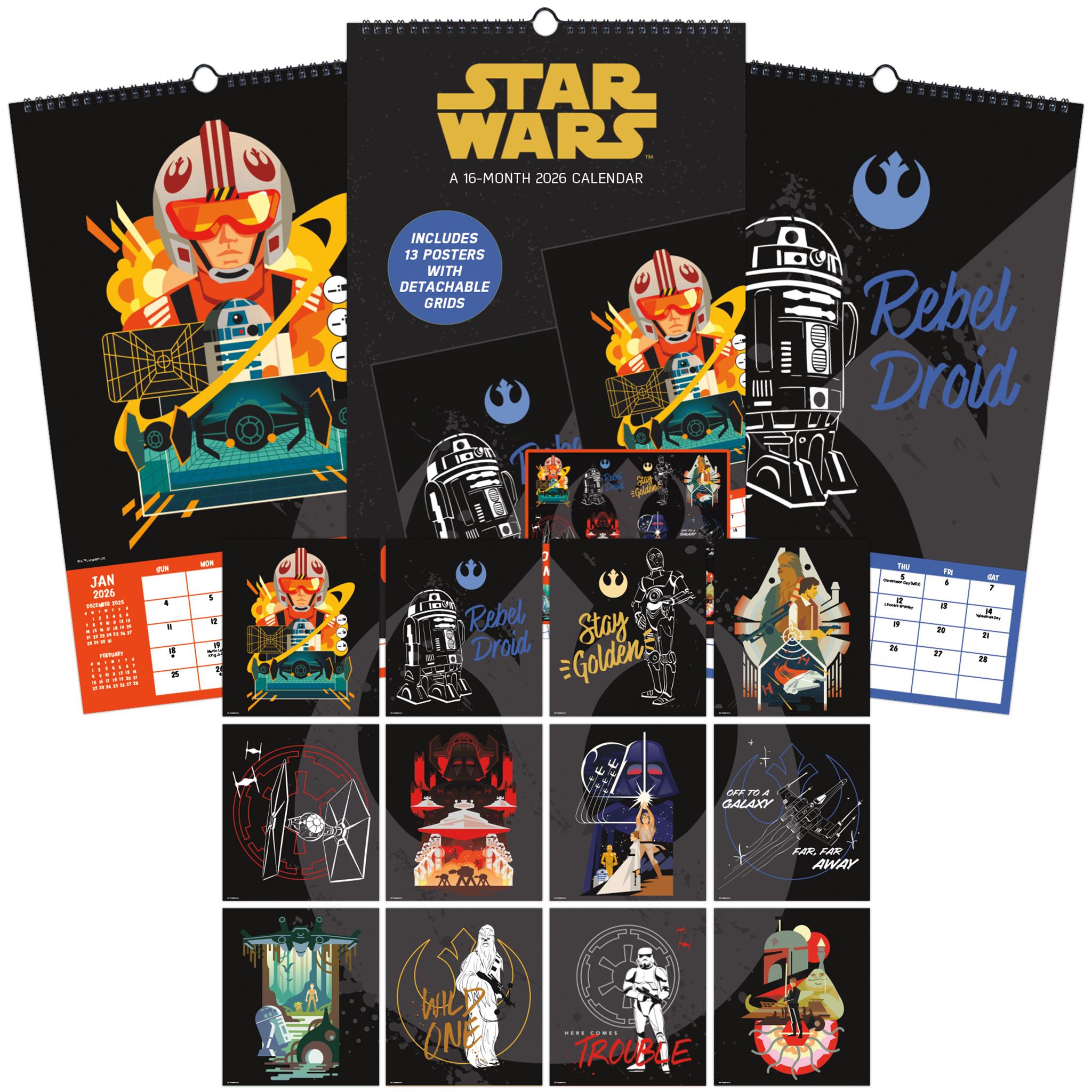 Calendrier Star Wars 2026 (affiche)