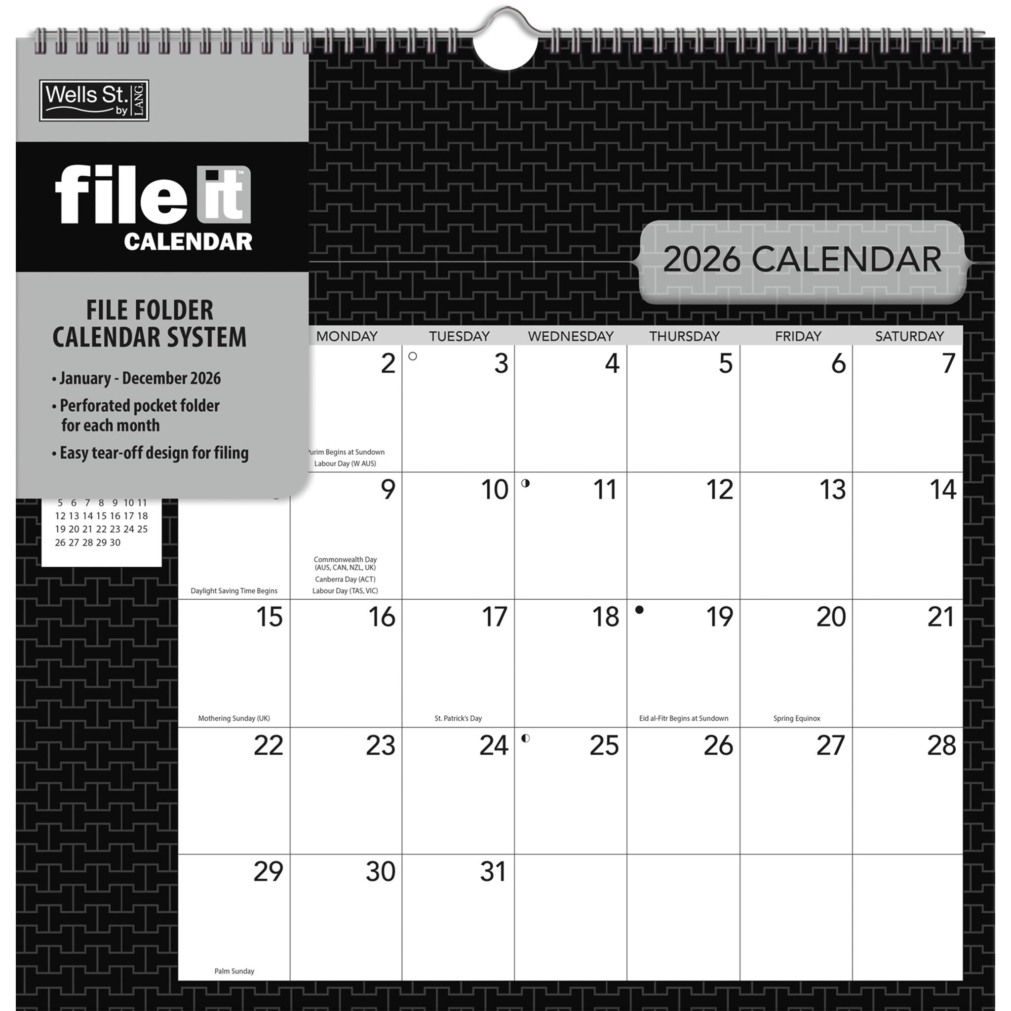 Calendrier mural Office File It 2026