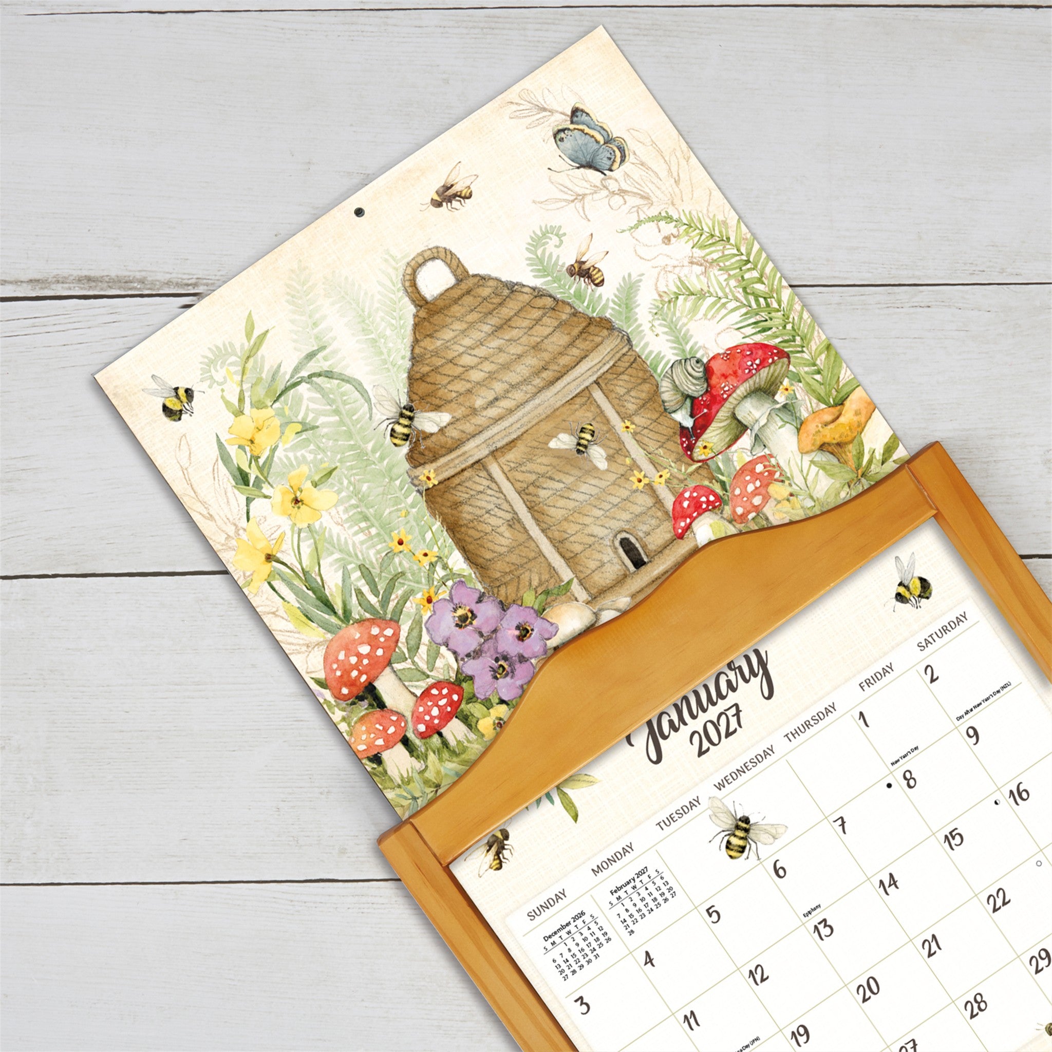 Bees In Bloom Special Edition with Print 2027 Wall Calendar