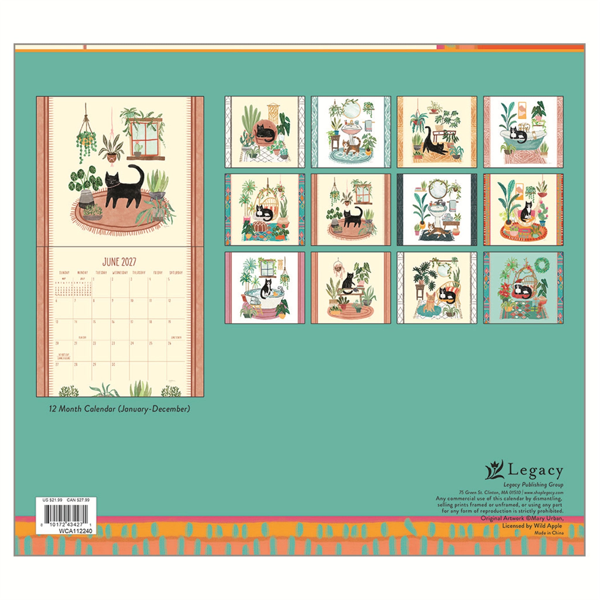 Calendrier mural 2027 Chat
