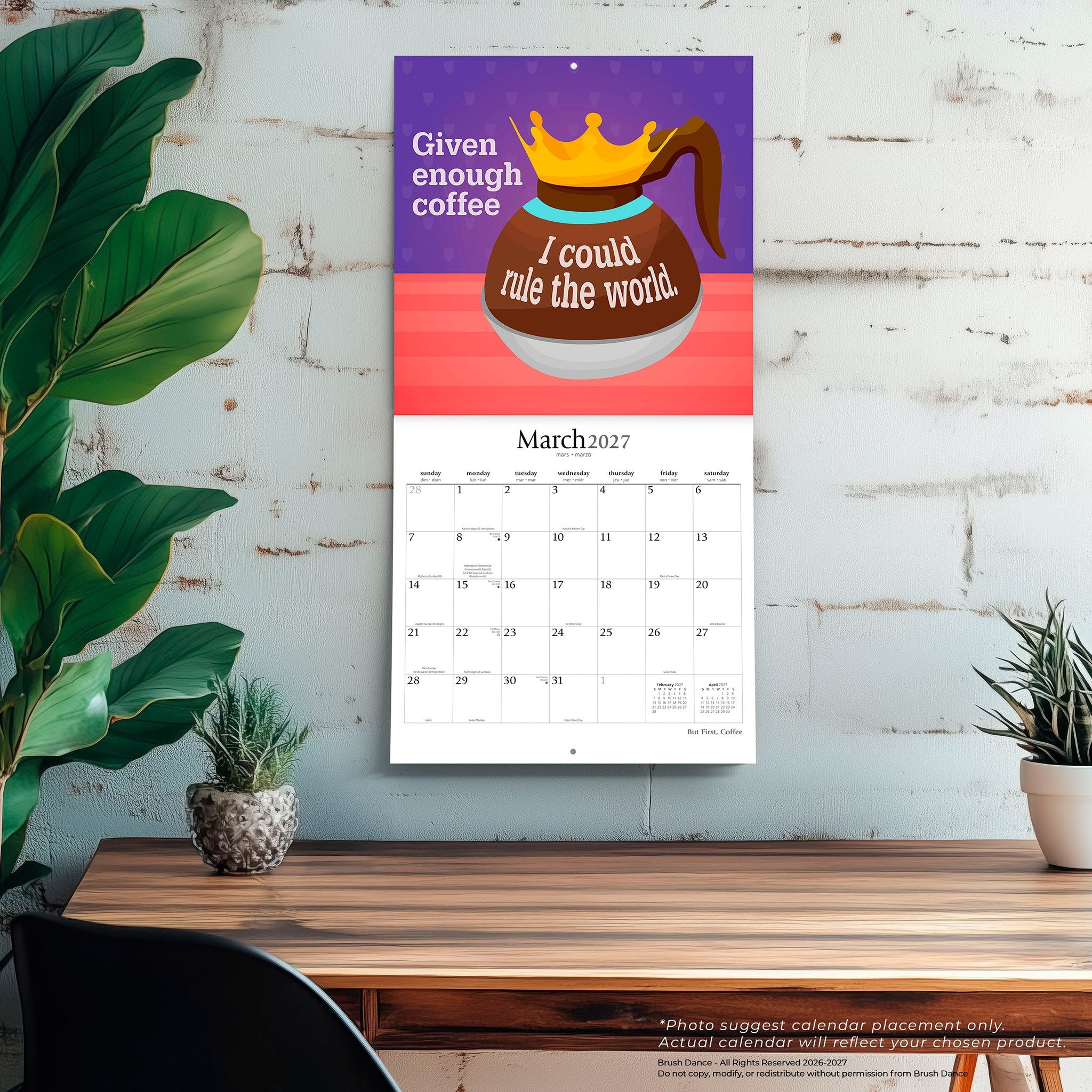 But First Coffee 2027 Wall Calendar