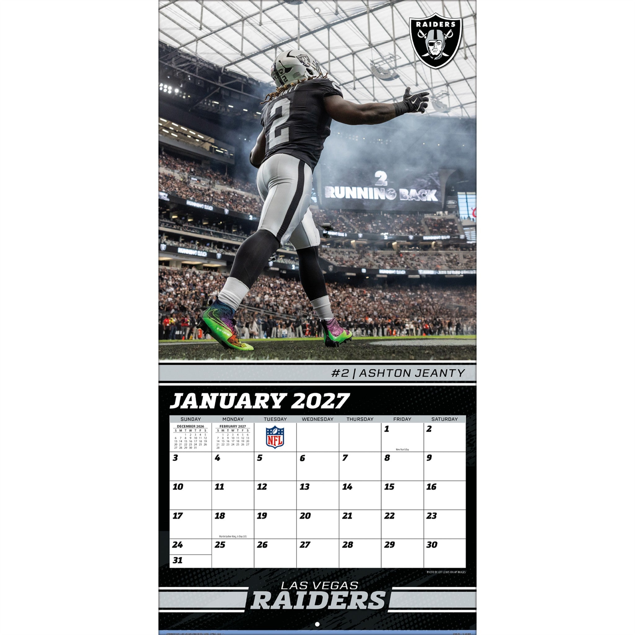 NFL Las Vegas Raiders 2027 Wall Calendar