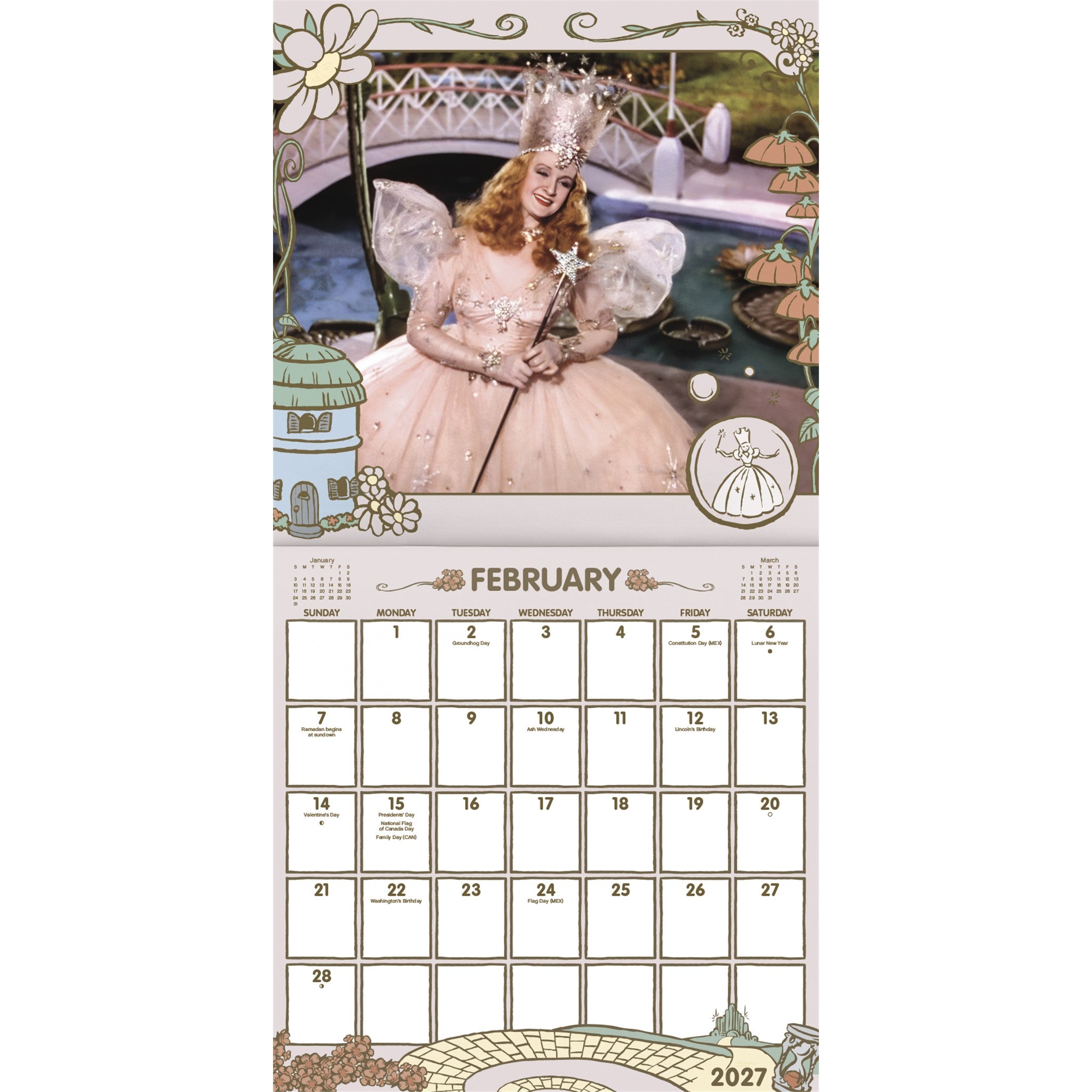 The Wizard of Oz Exclusive with Print 2027 Wall Calendar
