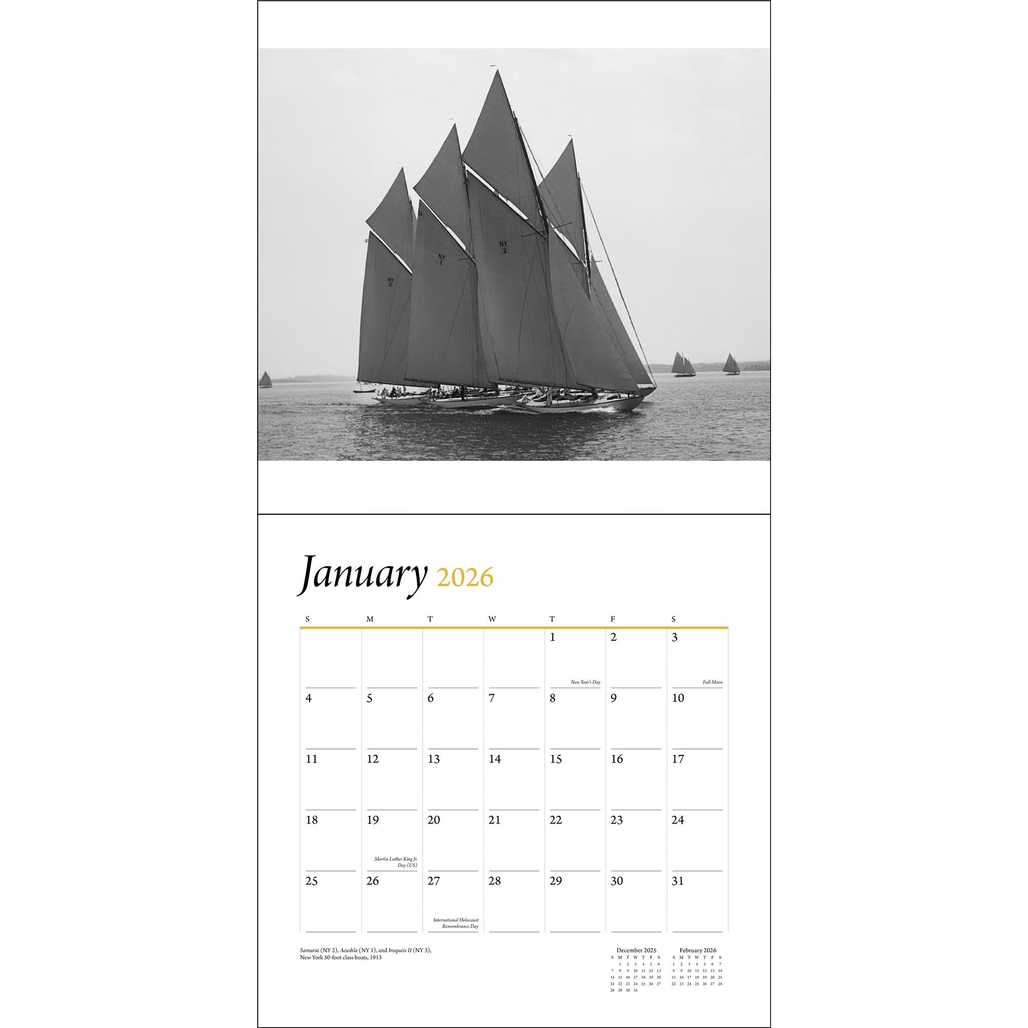 Art Of The Boat 2026 Wall Calendar