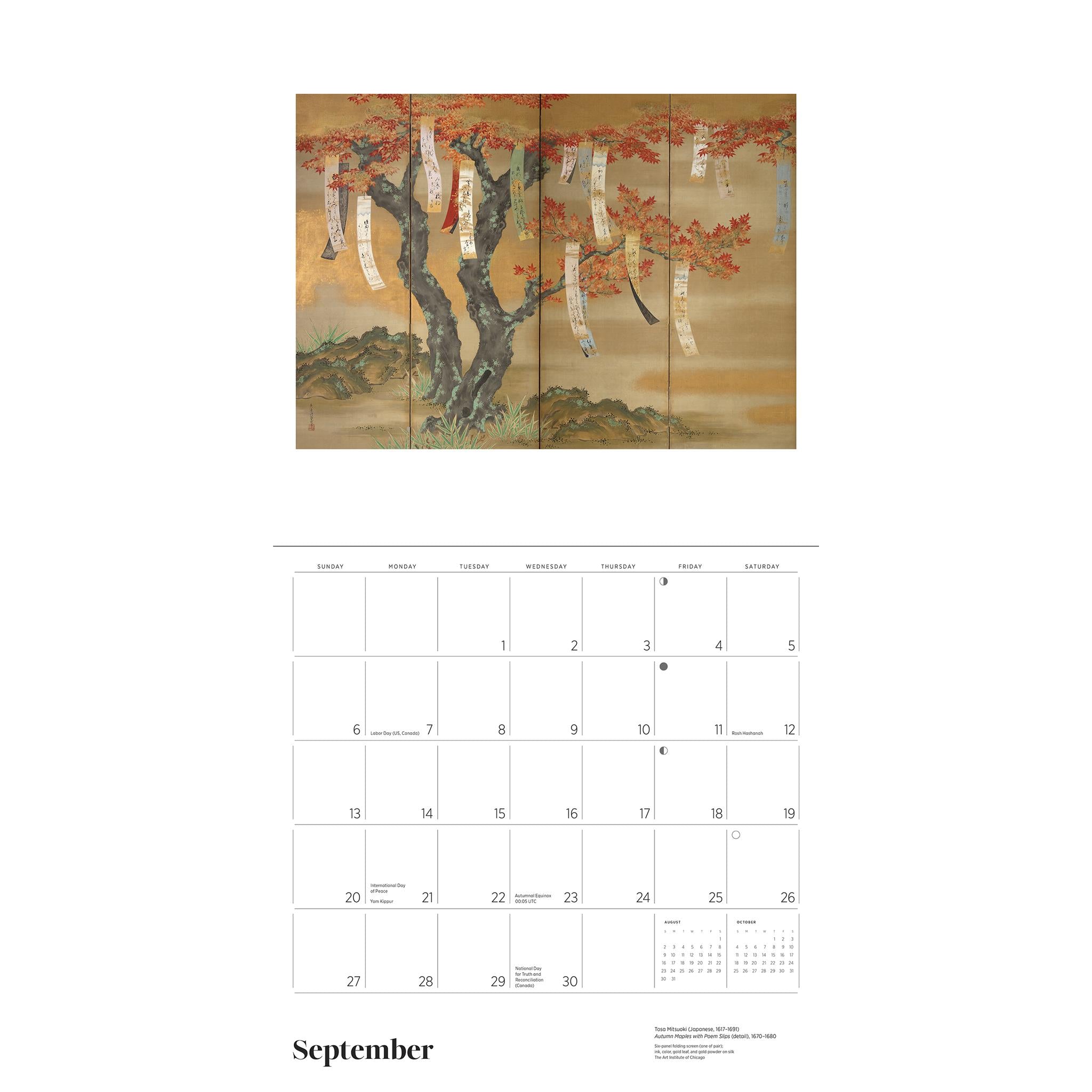 Calendrier mural japonais en rouleaux 2026