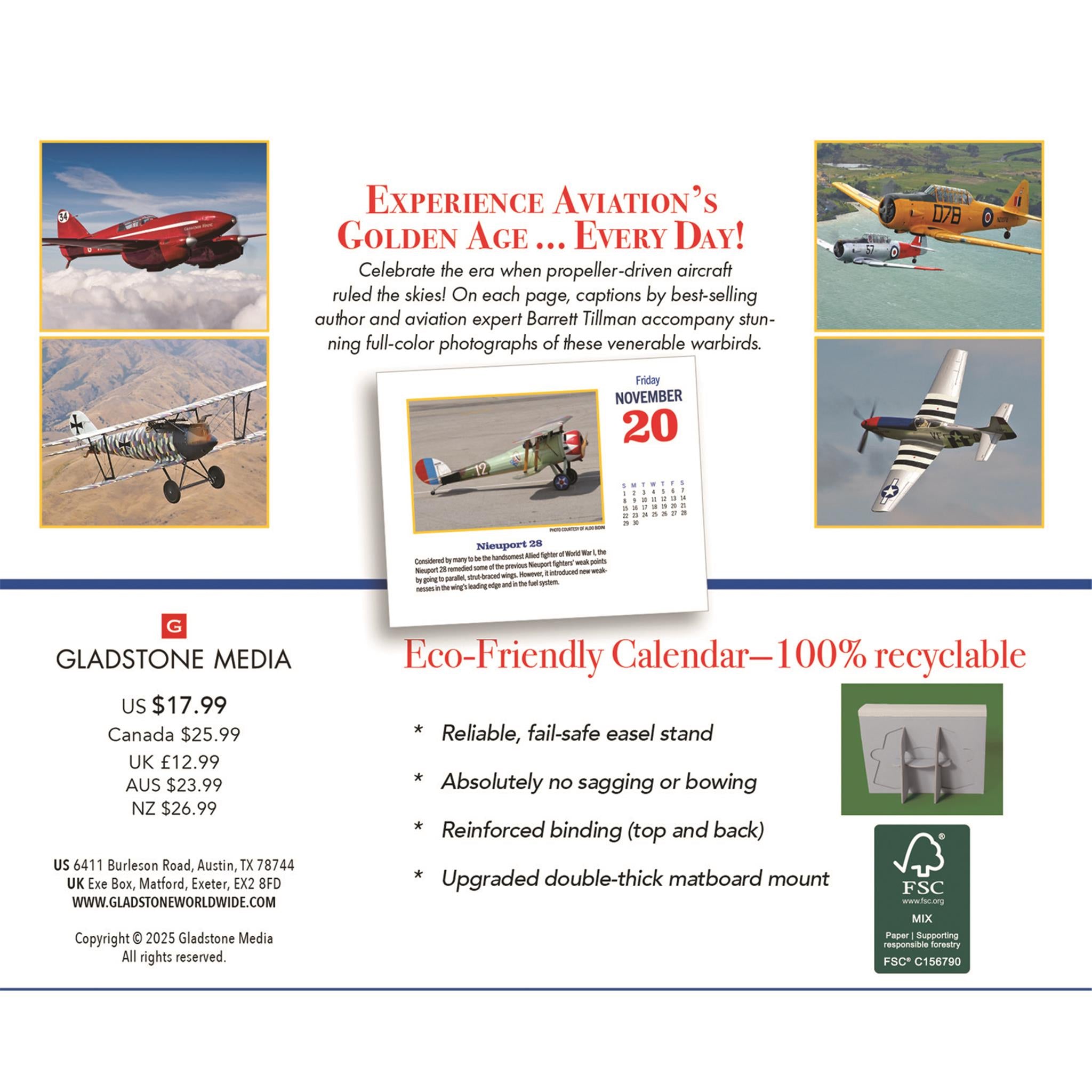 Golden Age Of Flight Box 2026 Calendar