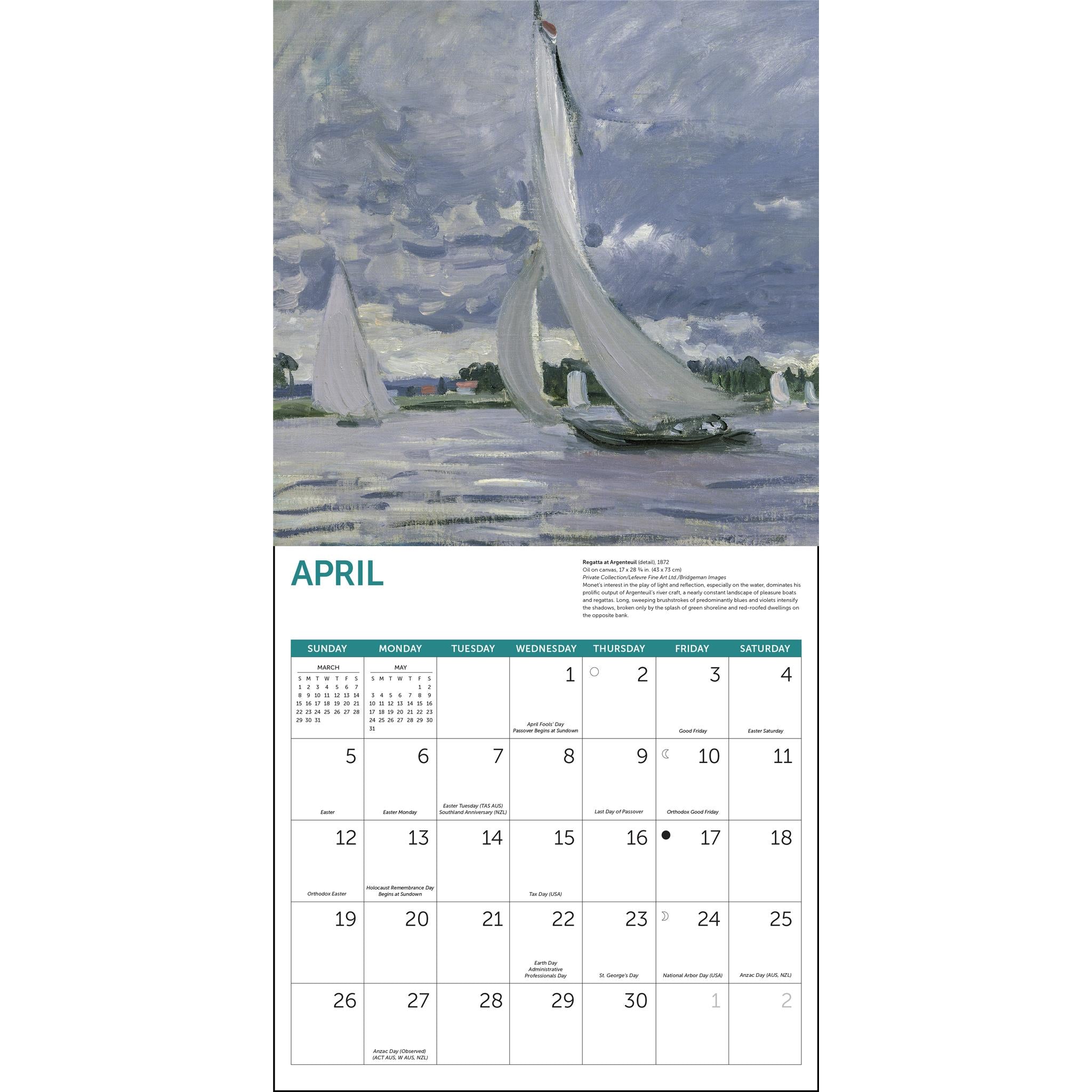 Monet At Sea 2026 Wall Calendar