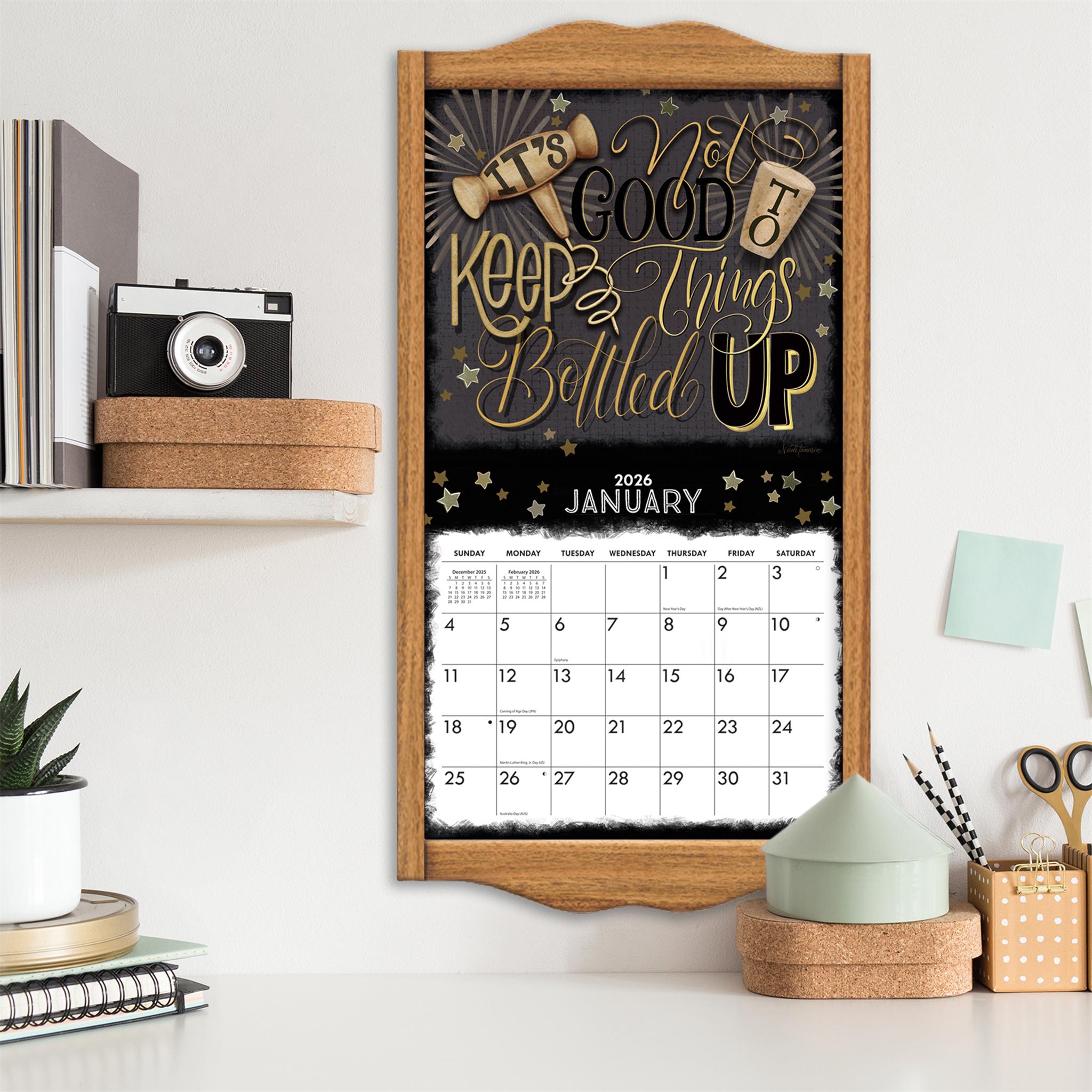 Calendrier mural de luxe Happy Hour 2026