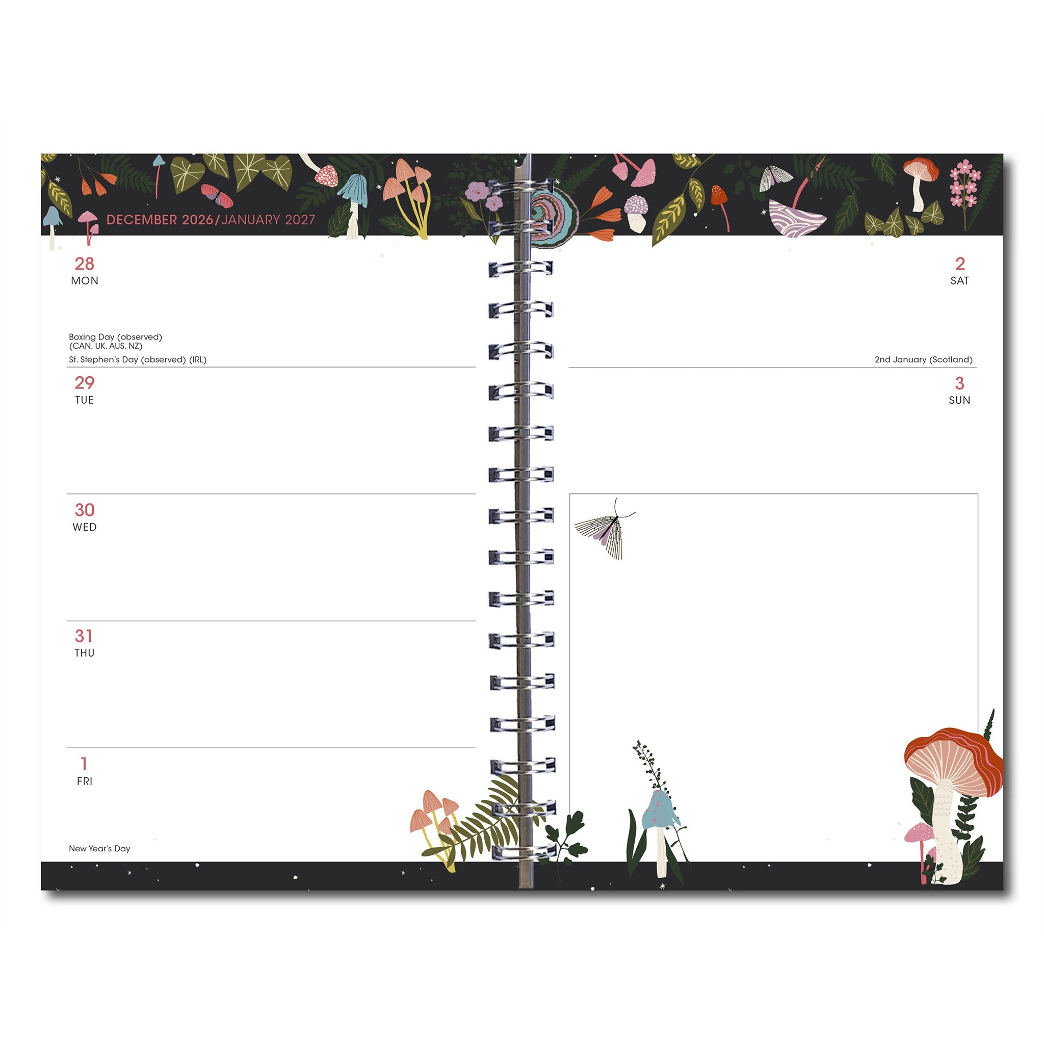 Enchanted Mushrooms 2027 Engagement Calendar