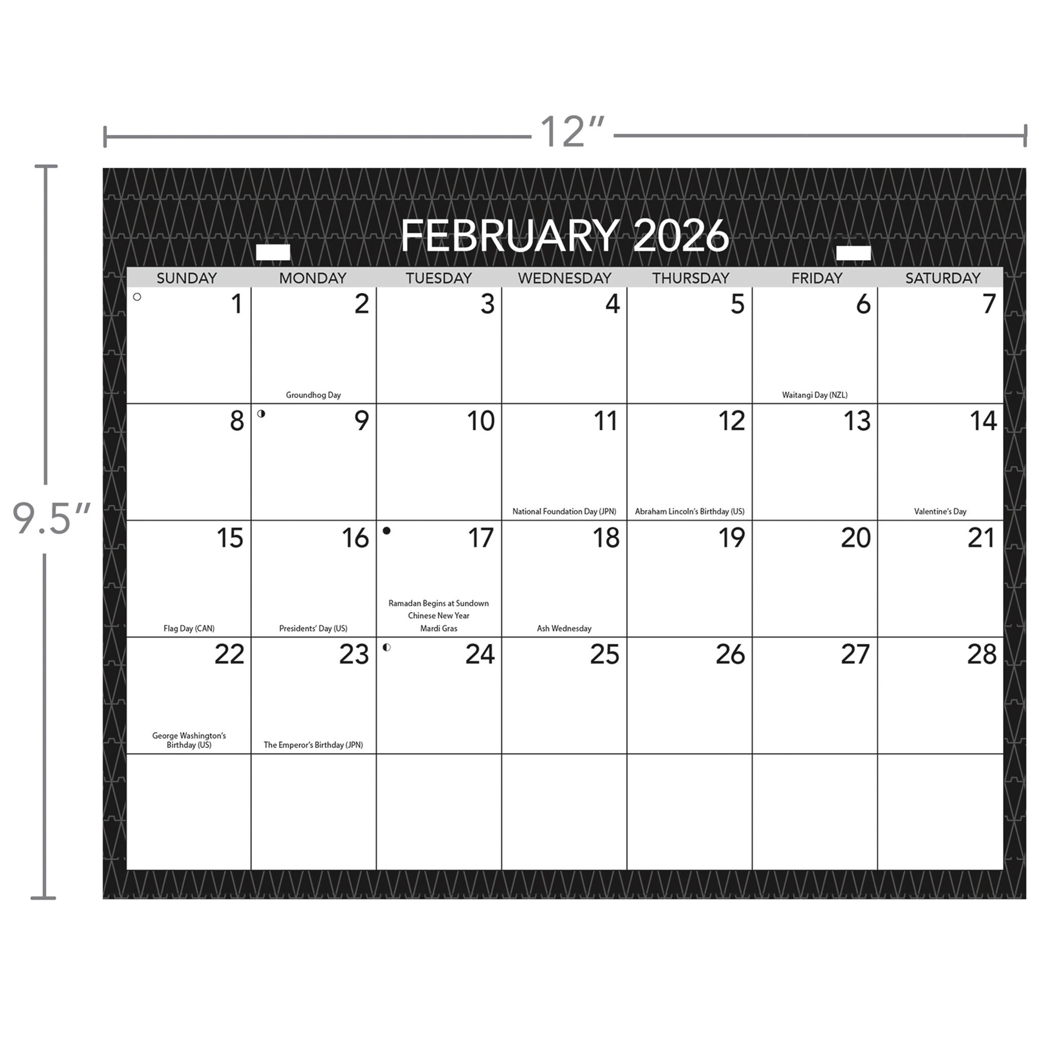 Office Triview 2026 Wall Calendar