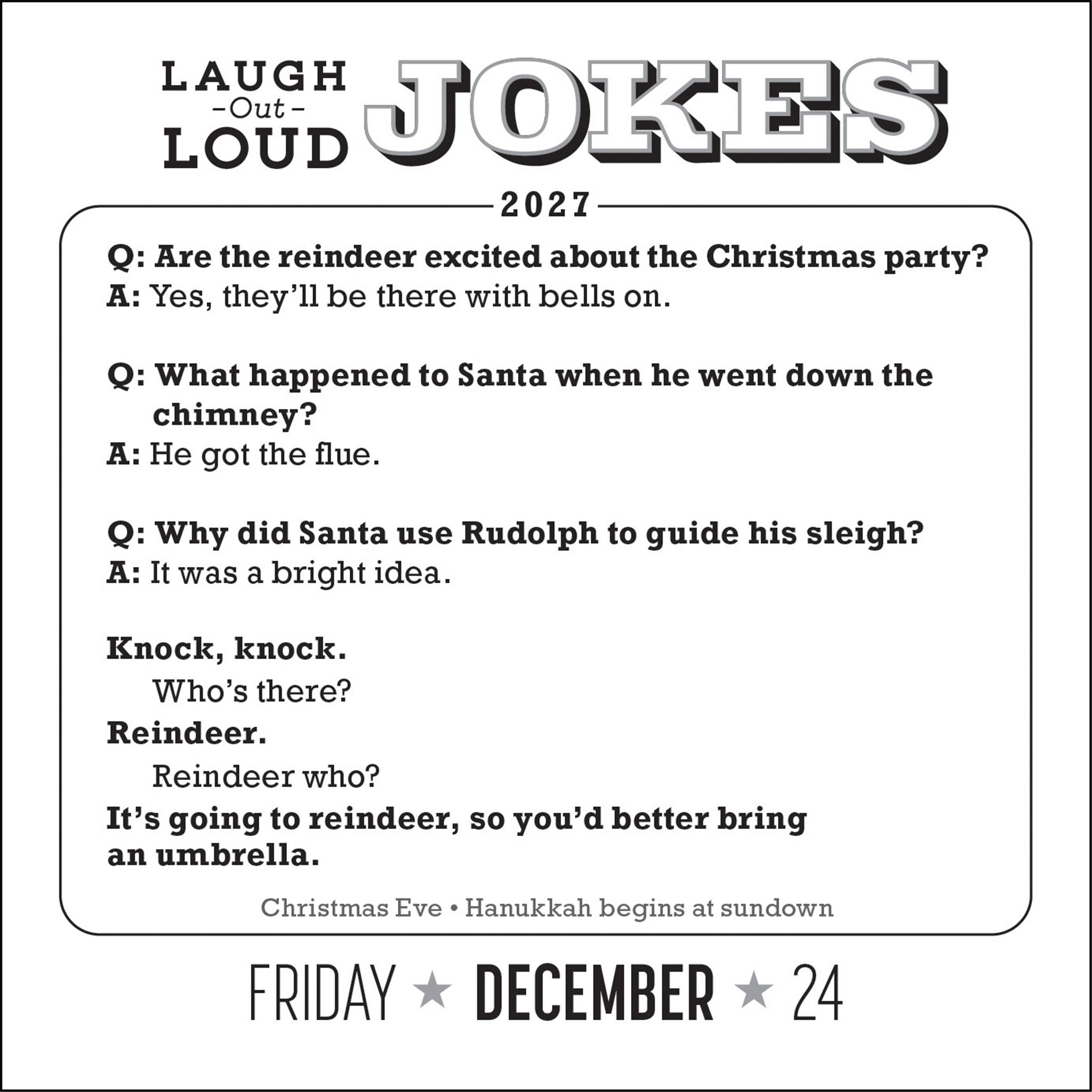 Laugh-Out-Loud Jokes 2027 Box Calendar - Online Only