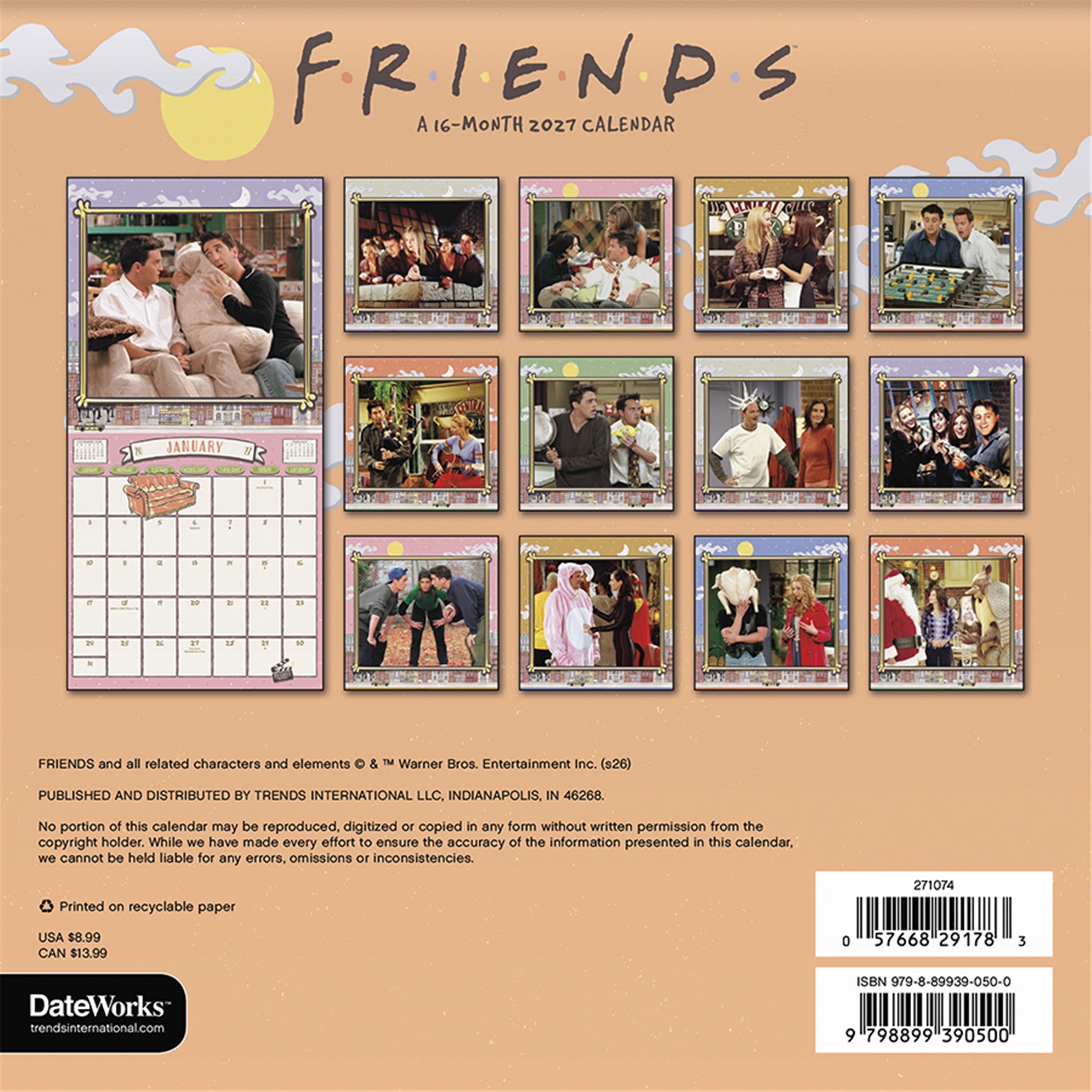 Mini-calendrier Friends 2027
