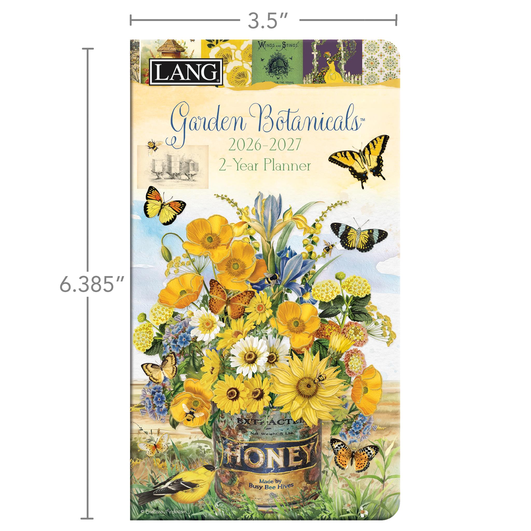 Garden Botanical 2026 2 Yr Pocket Planner Calendar