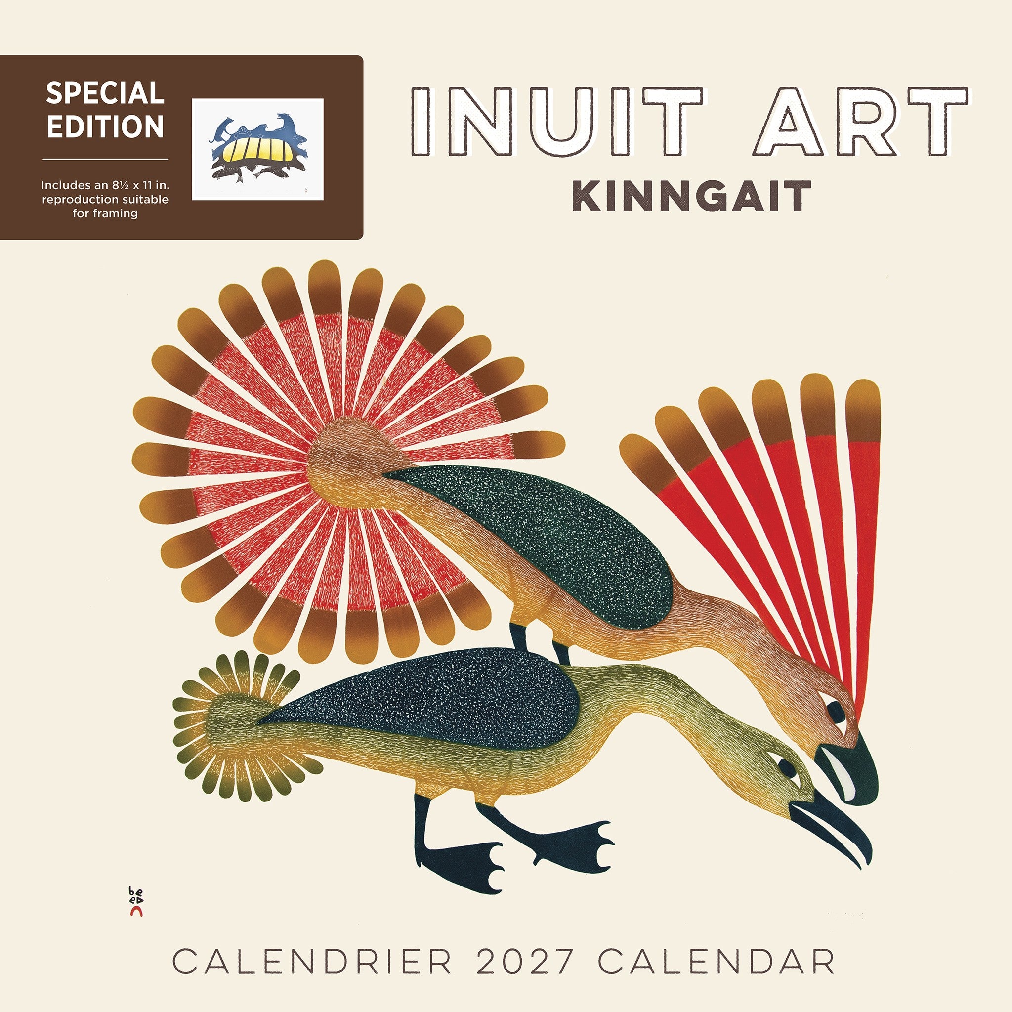 Inuit Art Cape Dorset Special Edition with Print 2027 Wall Calendar