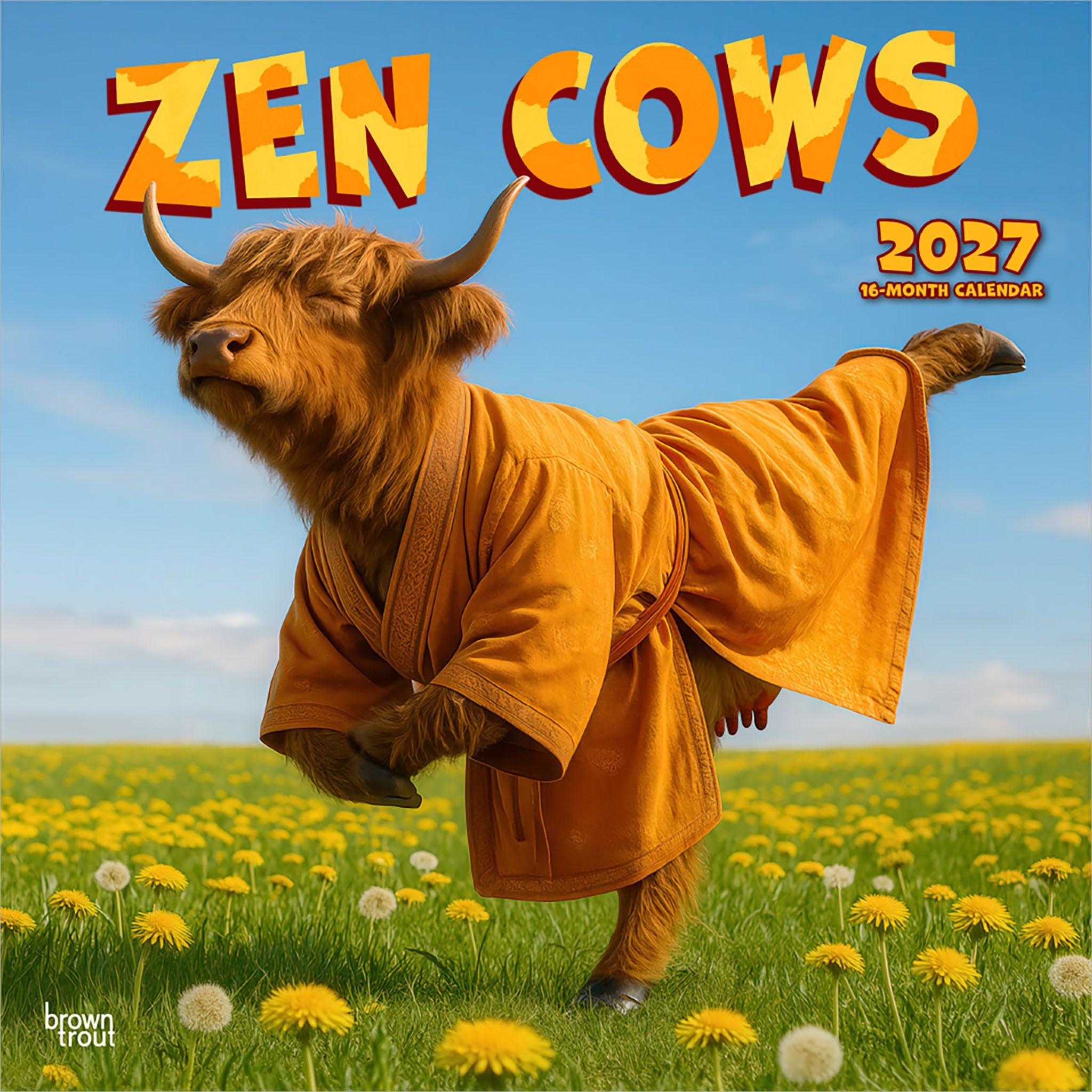 Zen Cows 2027 Wall Calendar
