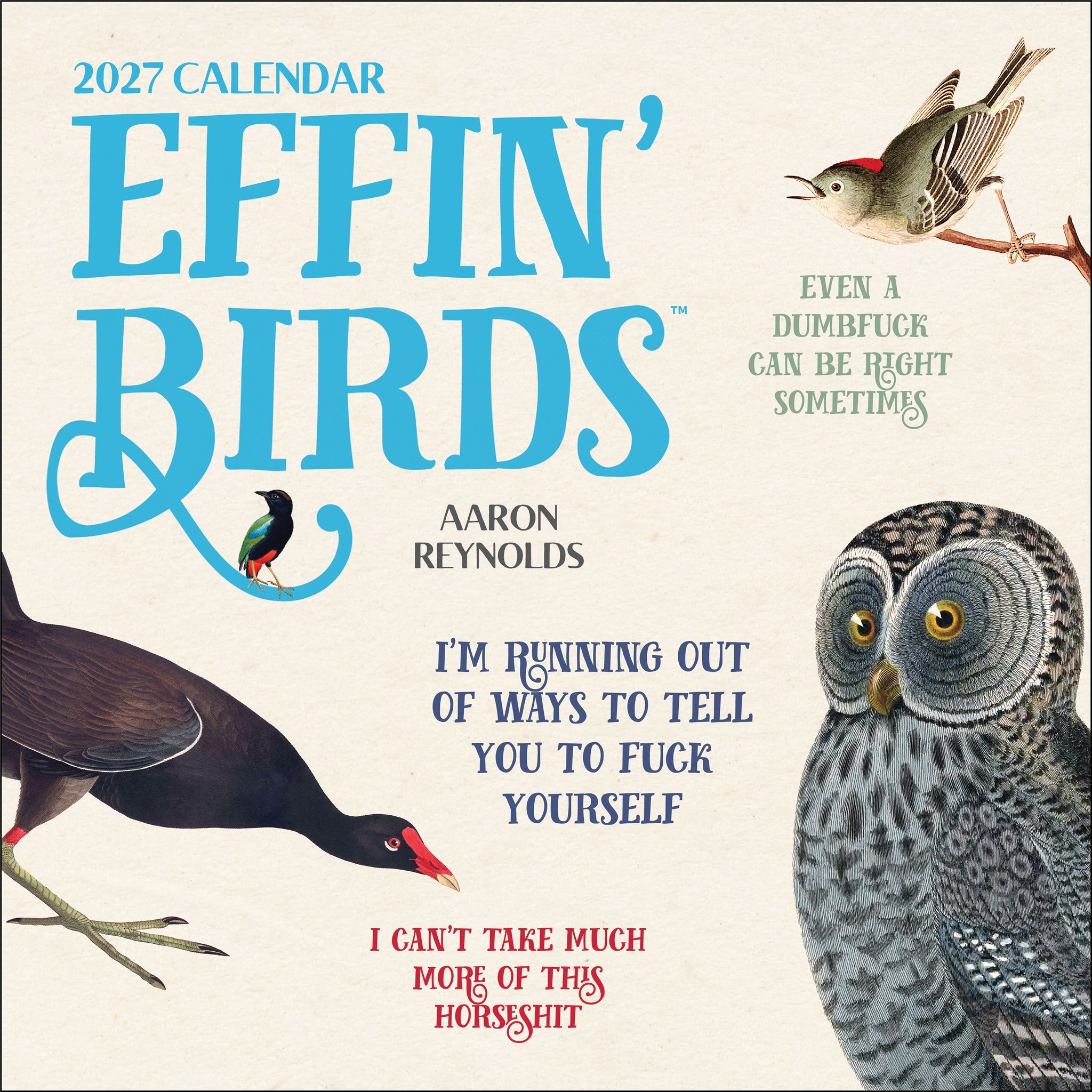 Calendrier mural Effin' Birds 2027