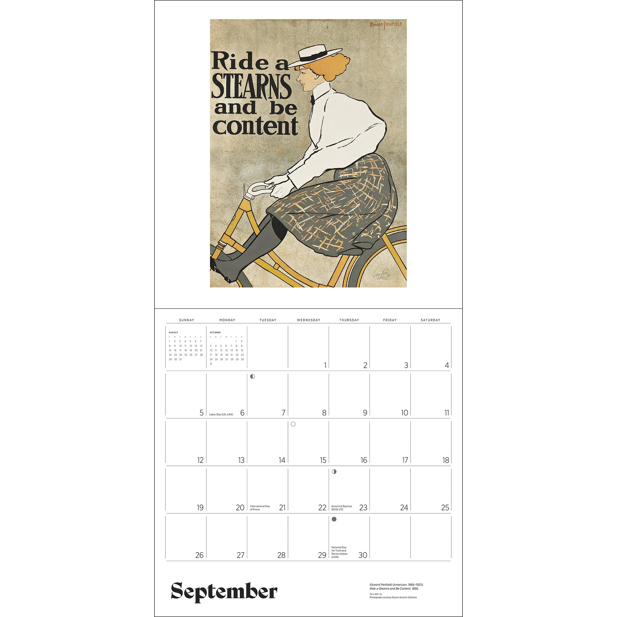 Calendrier mural 2027 Bicyclettes Affiches vintage - En ligne seulement