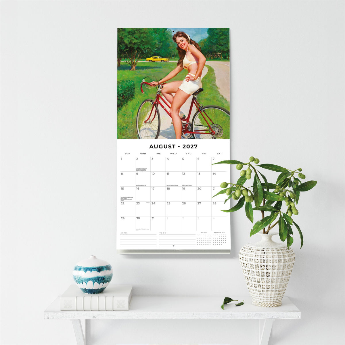 Retro Pin-ups 2027 Wall Calendar