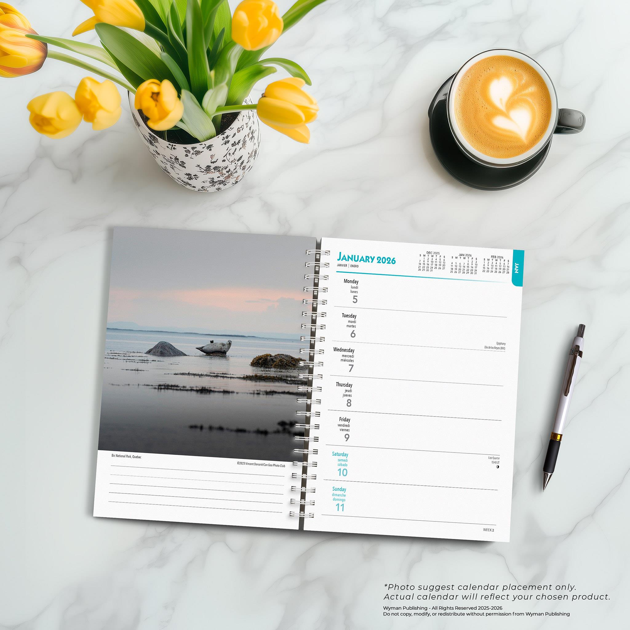 Canadian Geographic Wilderness Canada 2026 Engagement Calendar