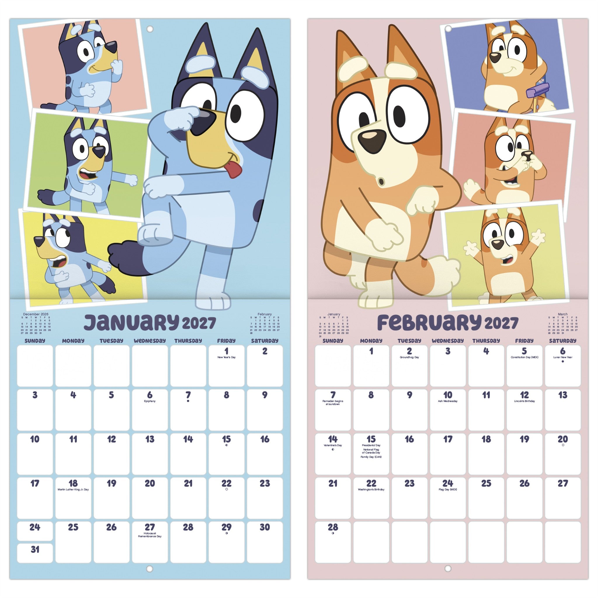 Bluey 2027 Mini Calendar