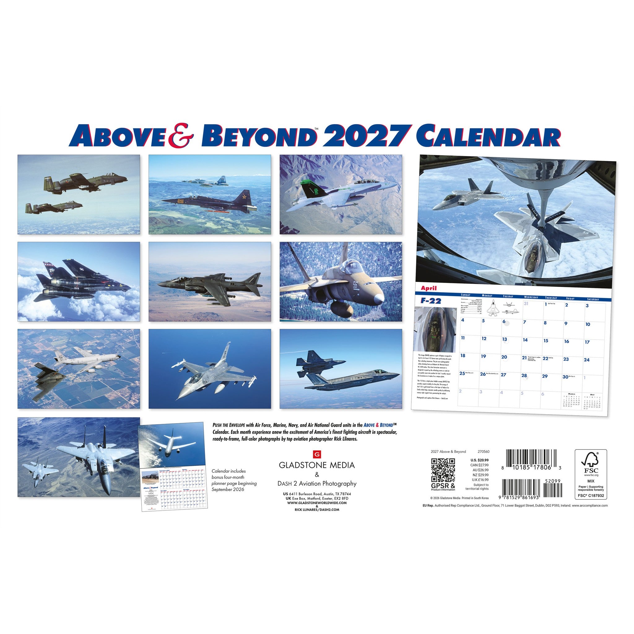 Calendrier mural Above and Beyond 2027