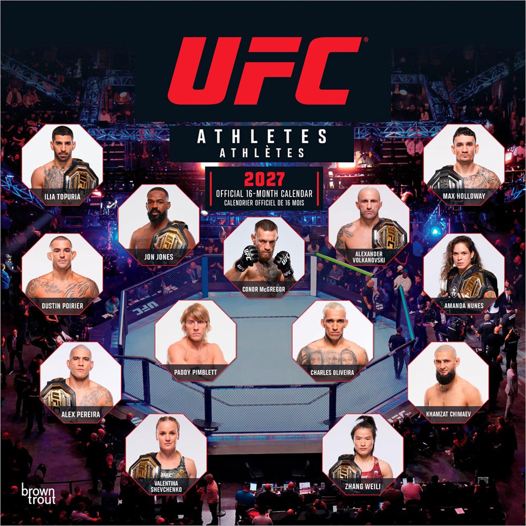 Ultimate Fighting Championship 'UFC Athletes' 2027 Wall Calendar