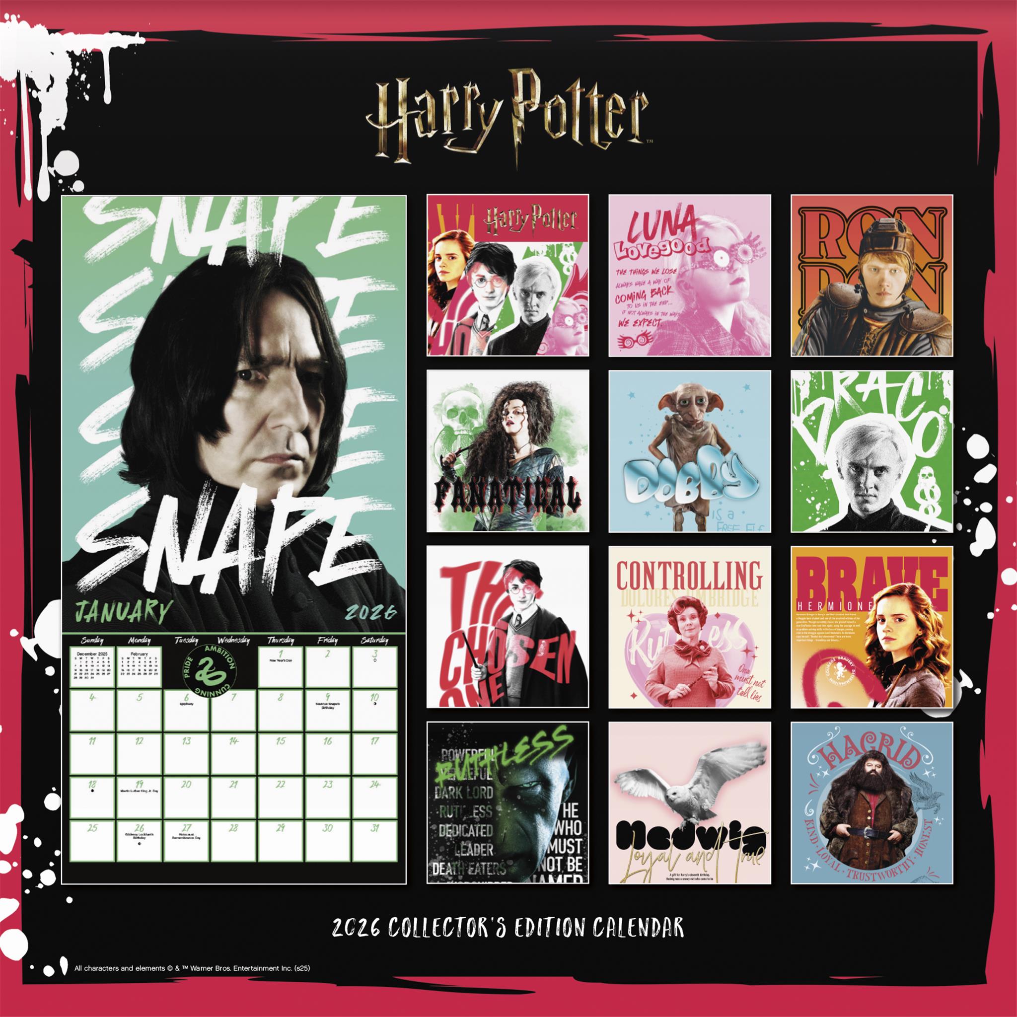 Calendrier mural Harry Potter Édition Collector 2026