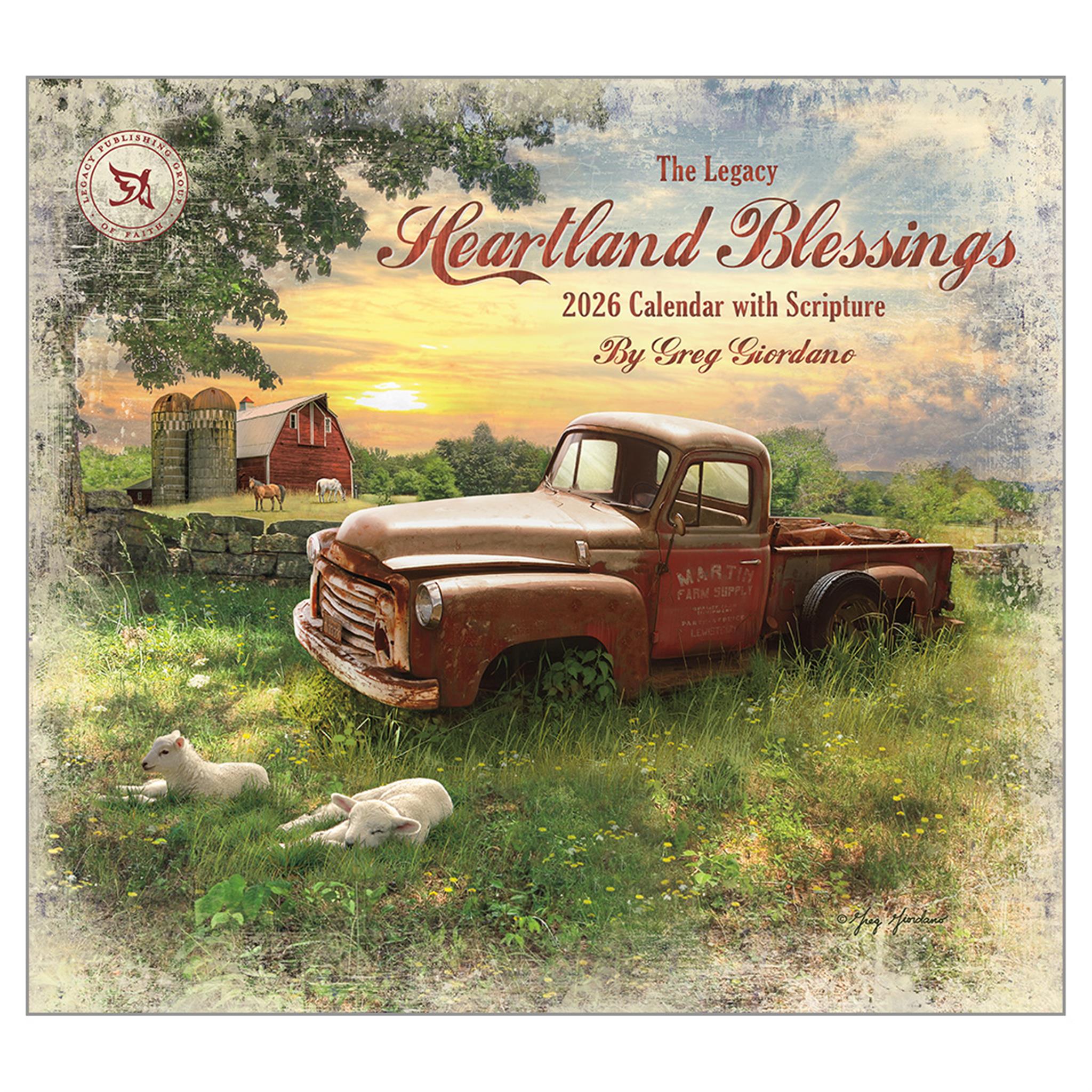 Calendrier mural de luxe Heartland Blessings 2026 - Disponible uniquement en ligne