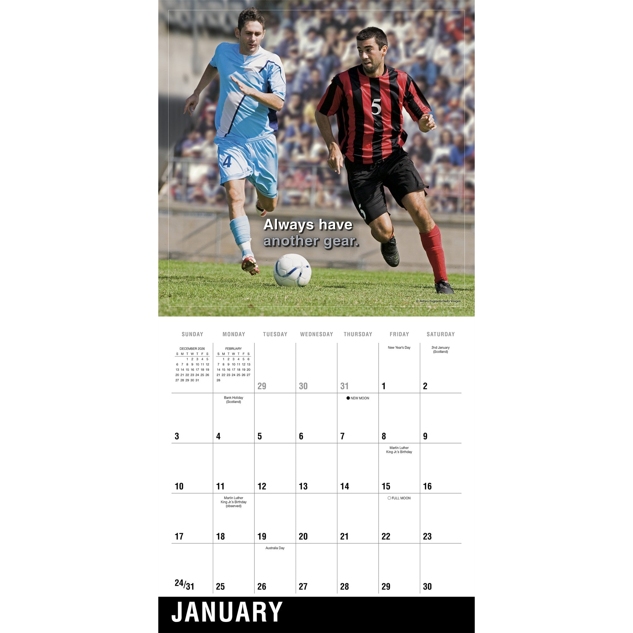 Soccer 2027 Wall Calendar