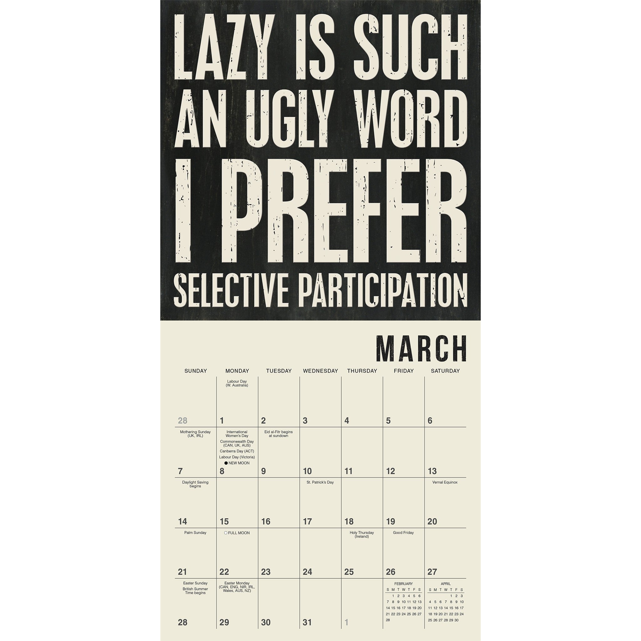 Words to Live By 2027 Mini Calendar