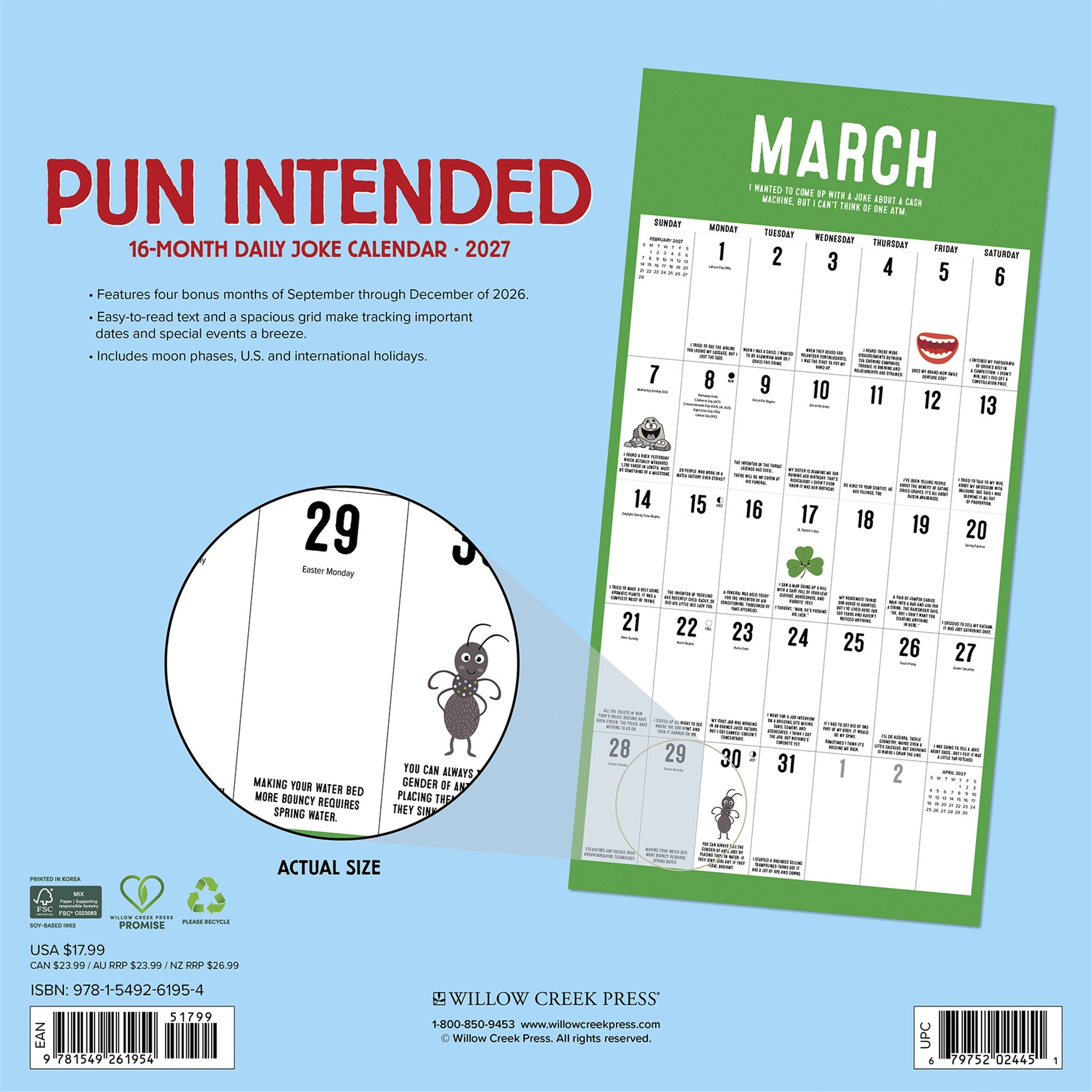 Pun Intended 2027 Wall Calendar