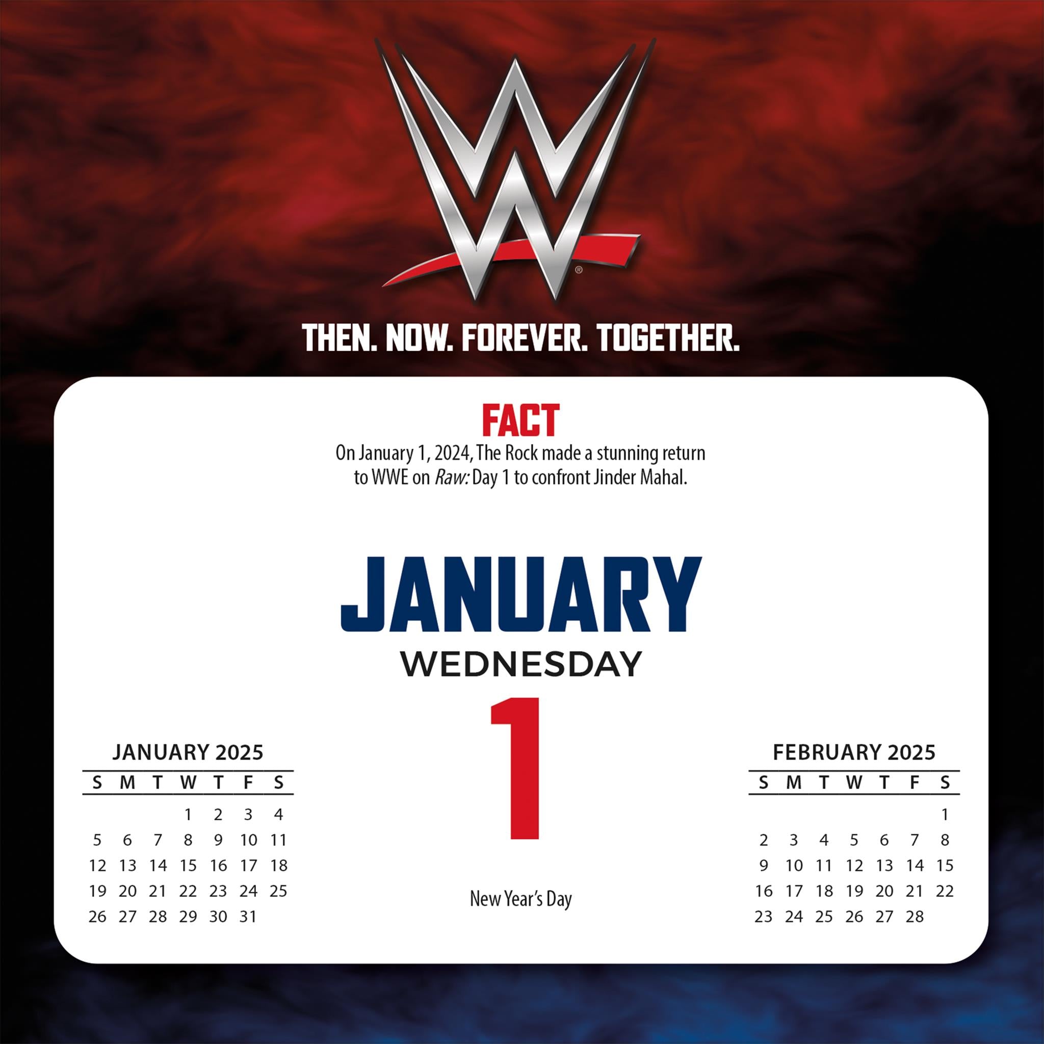 WWE 2026 Box Calendar