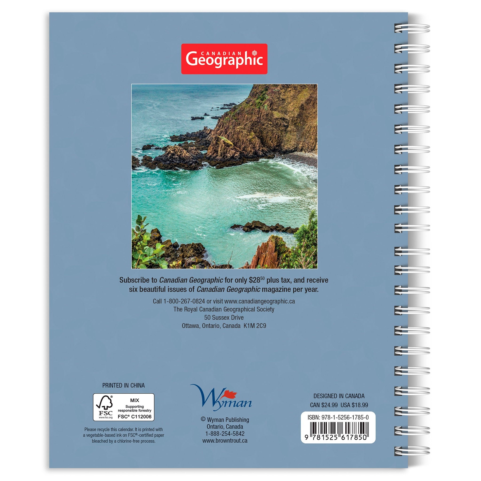 Canadian Geographic Wilderness Canada 2027 Engagement Calendar