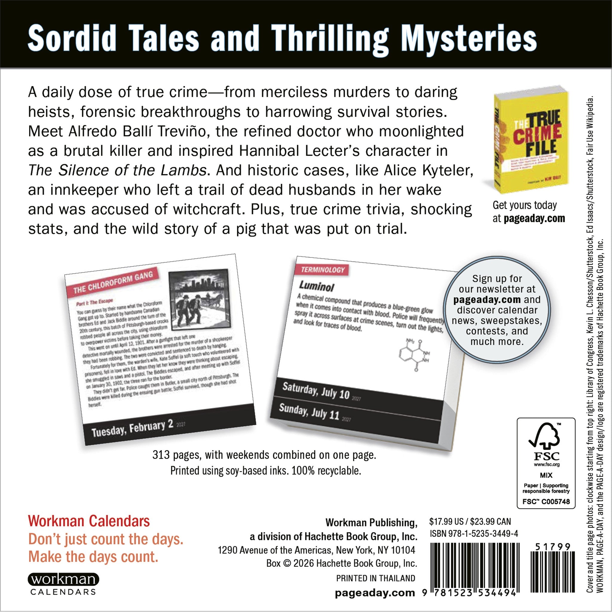 A Year of True Crime 2027 Box Calendar