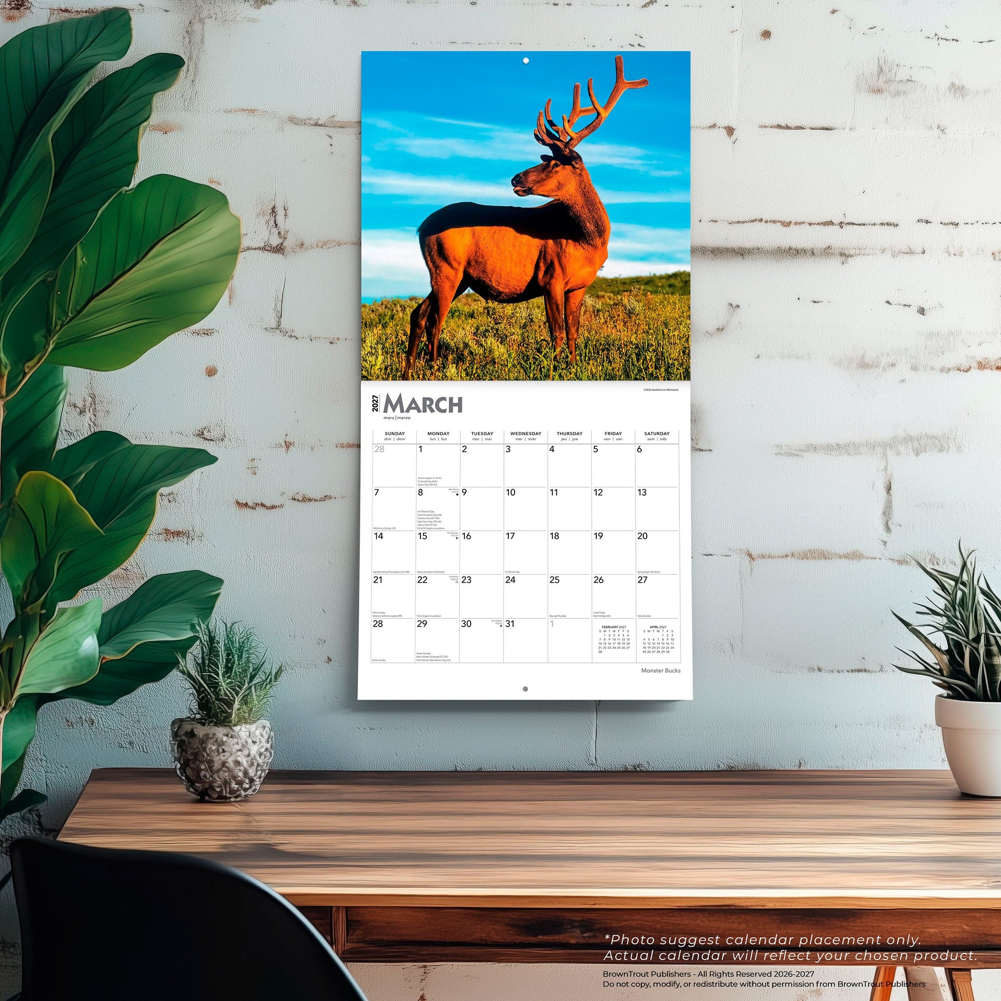 Monster Bucks 2027 Wall Calendar - Online Only
