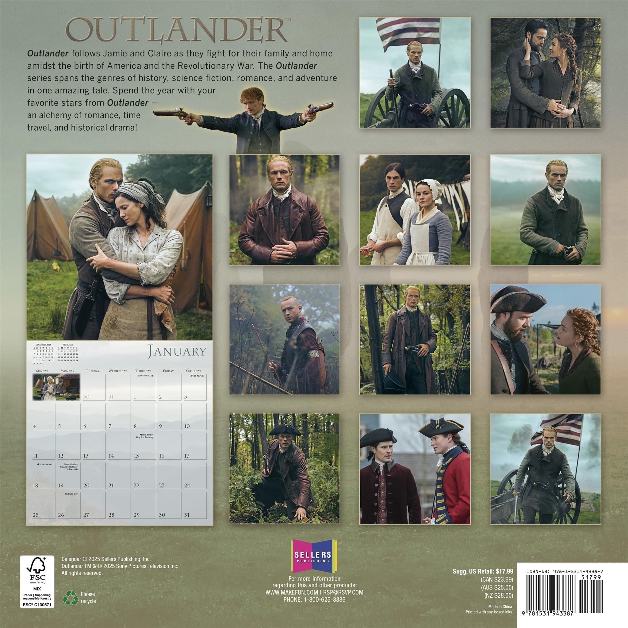 Calendrier mural Outlander 2026