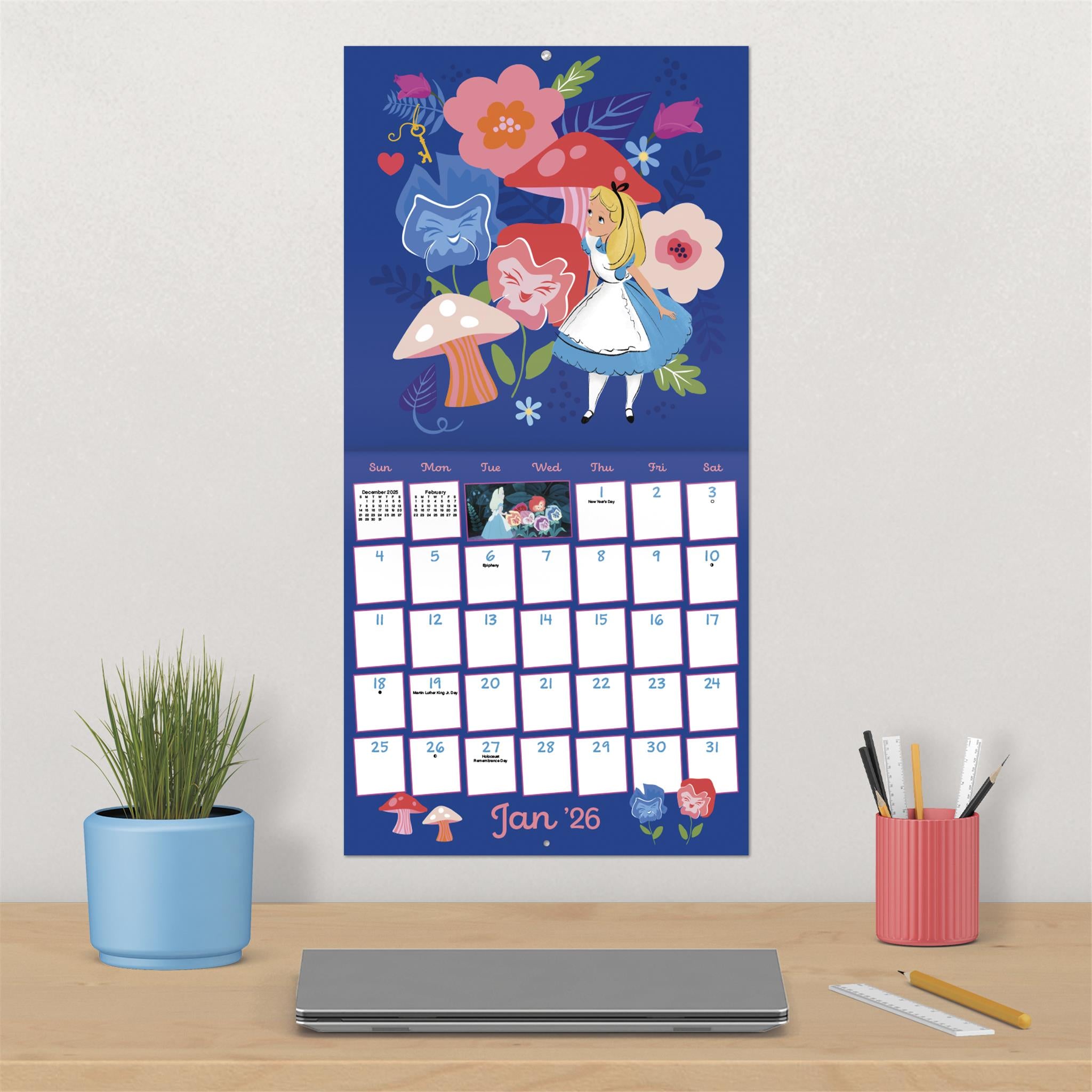 Alice In Wonderland 2026 Wall Calendar - Online Only