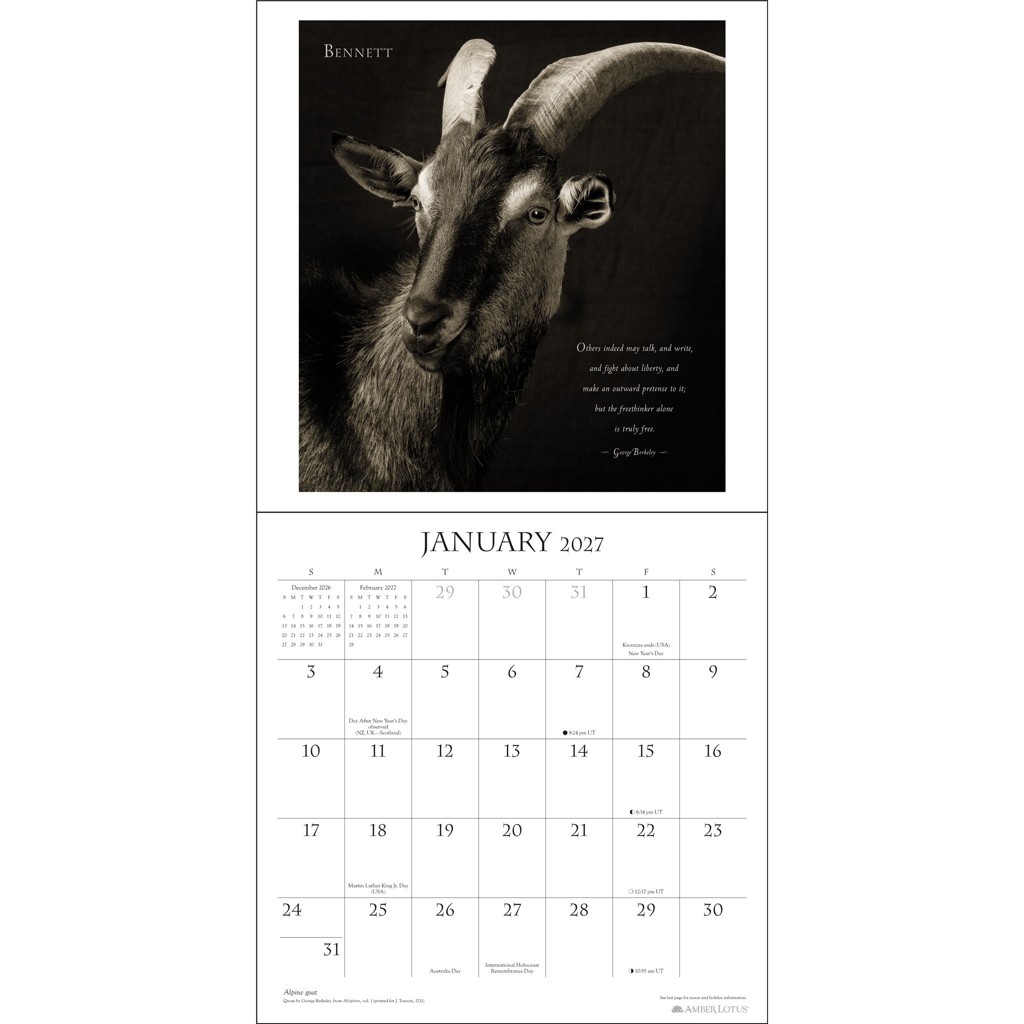 Calendrier mural I Am Goat 2027