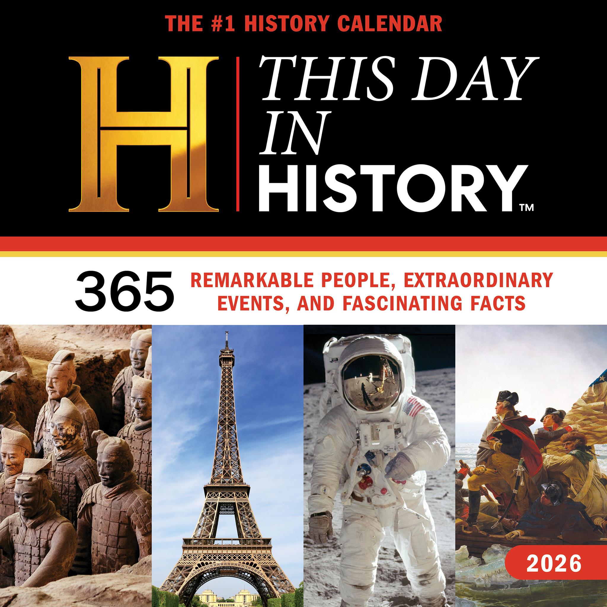 Calendrier mural 2026 de History Channel : Ce jour-là dans l'histoire