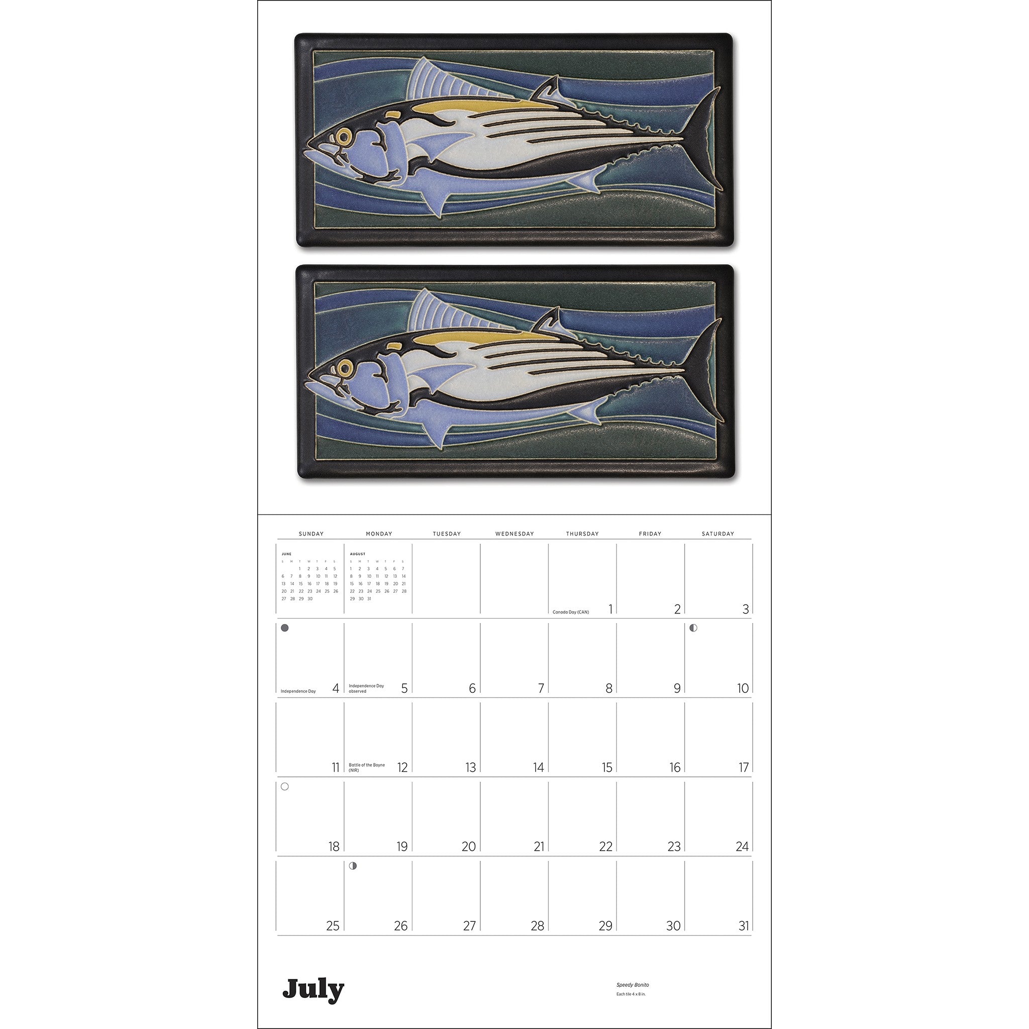 Calendrier mural 2027 carreaux Arts & Crafts - En ligne seulement