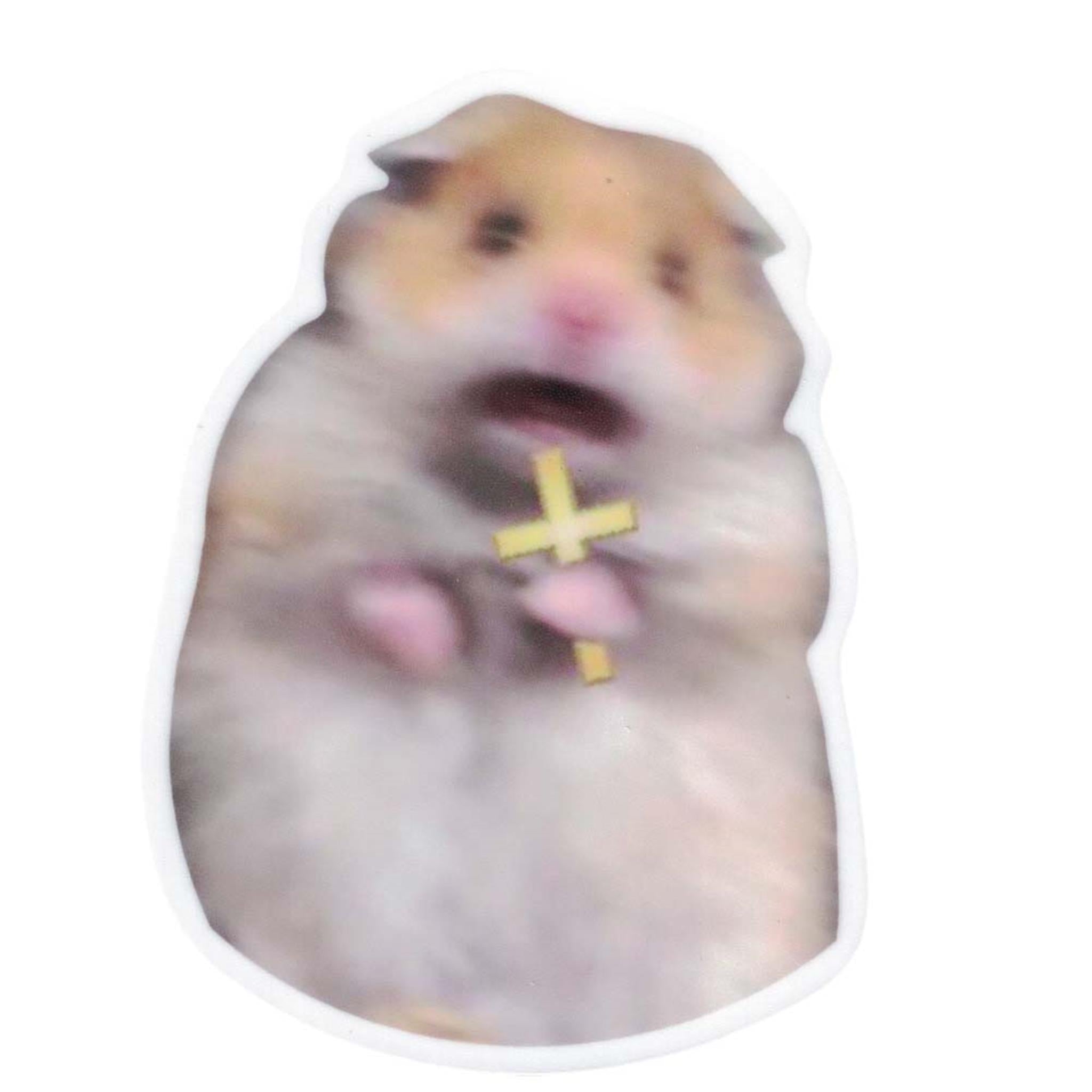 Autocollant en vinyle Hamster effrayé